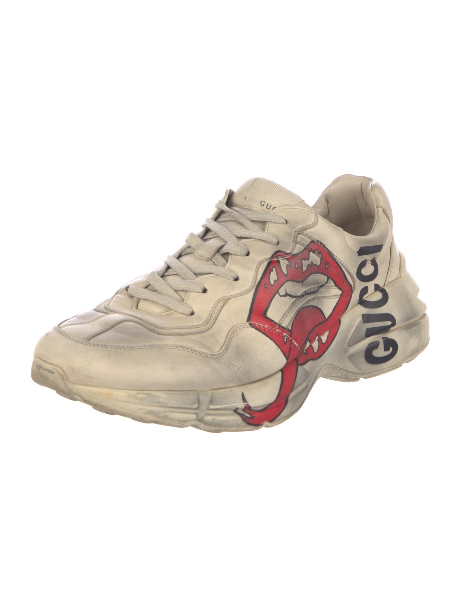 Gucci Leather Printed Sneakers