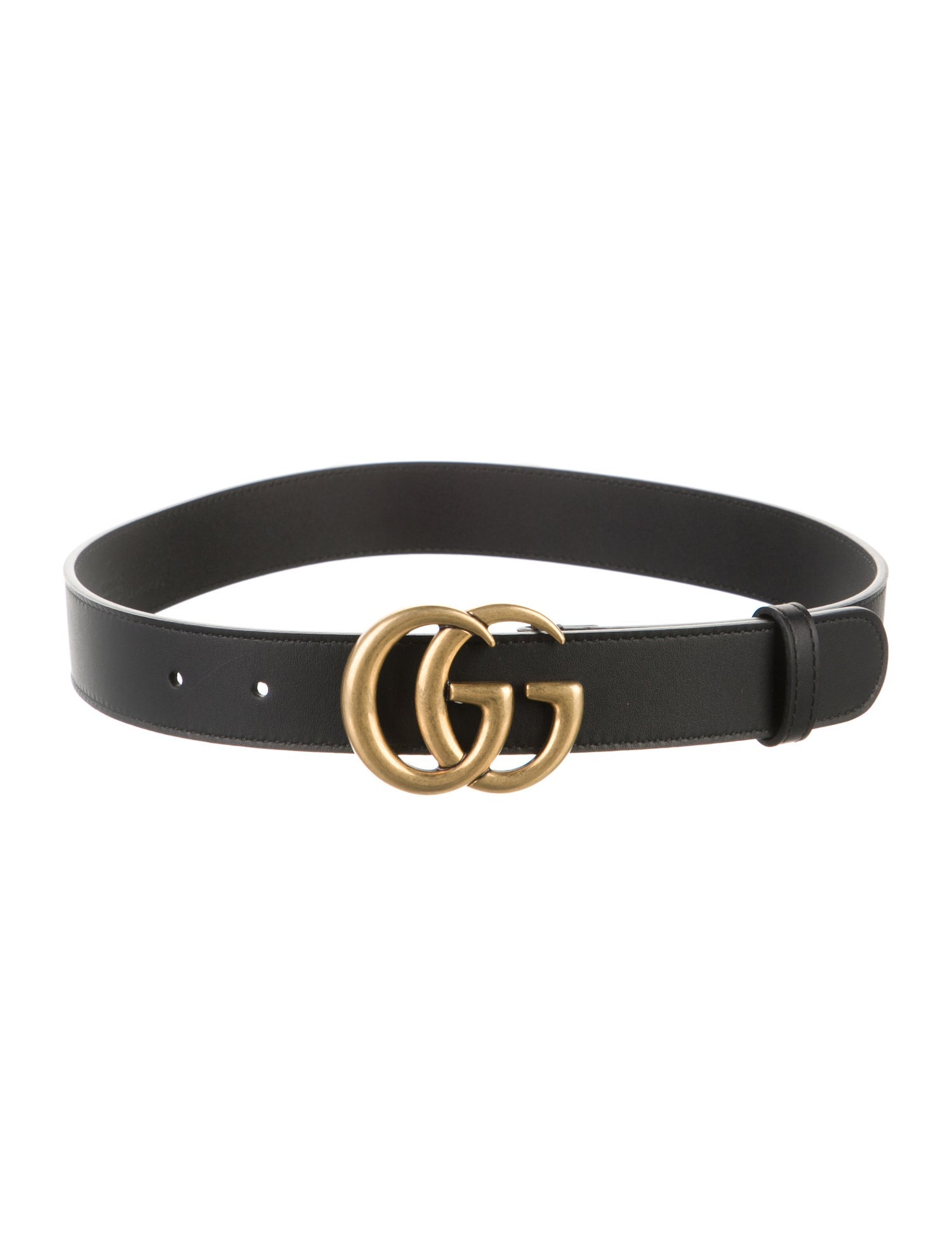 Gucci Leather belt with Double G buckle Running GG Logo Belt w/ Tags