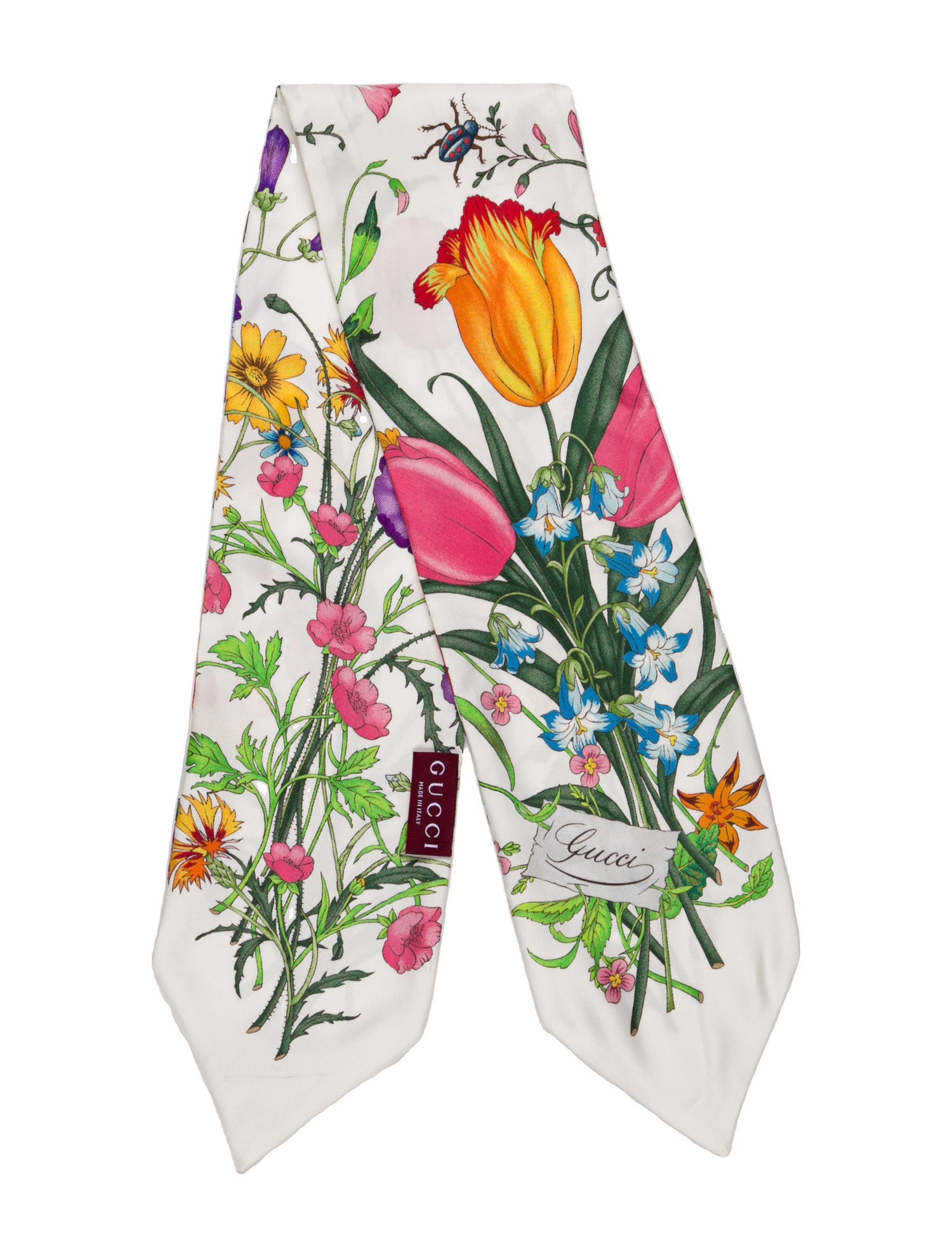 Gucci Silk Flora Print Scarf