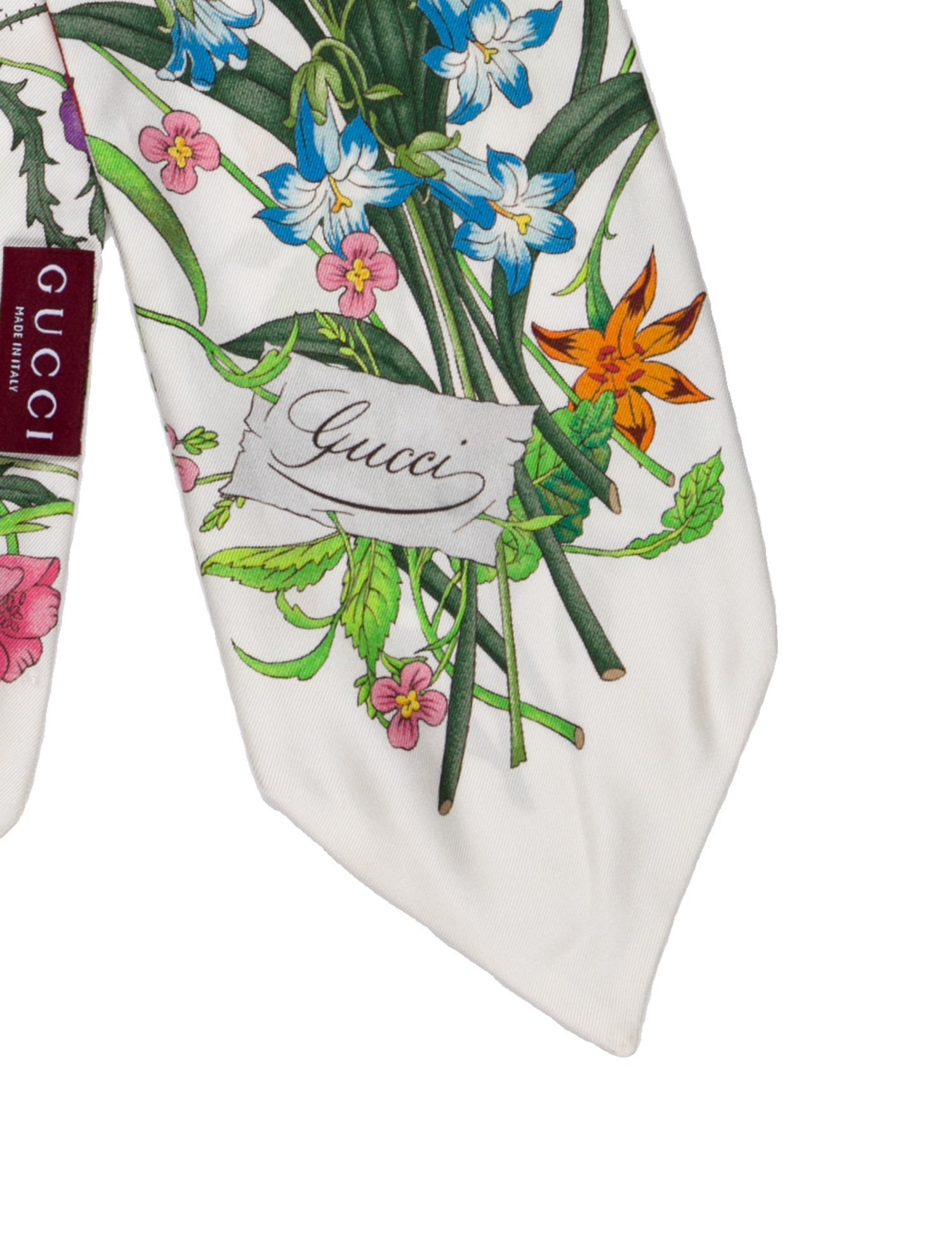 Gucci Silk Flora Print Scarf