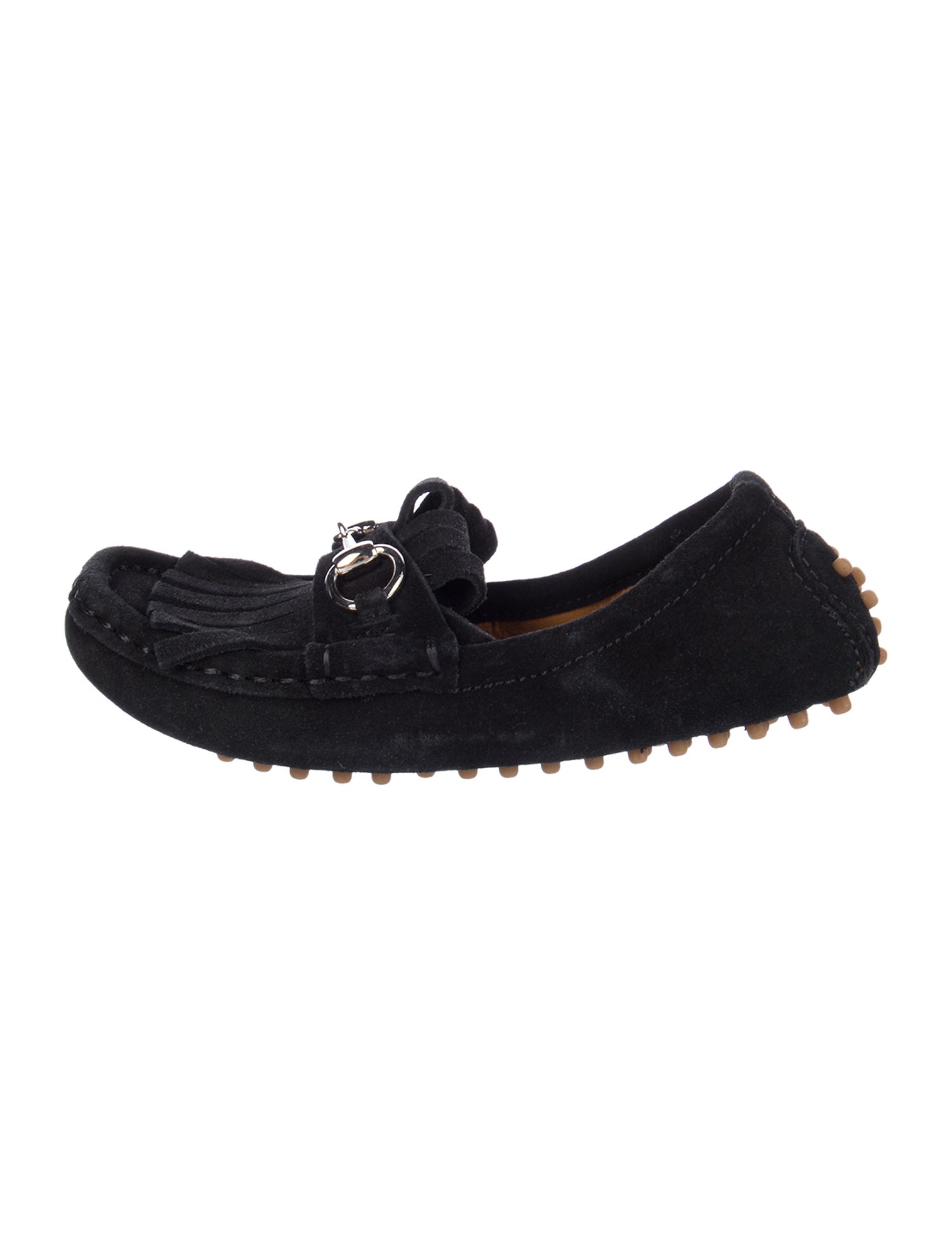 Gucci Suede with Silver-Tone Hardware & Fringe Accent