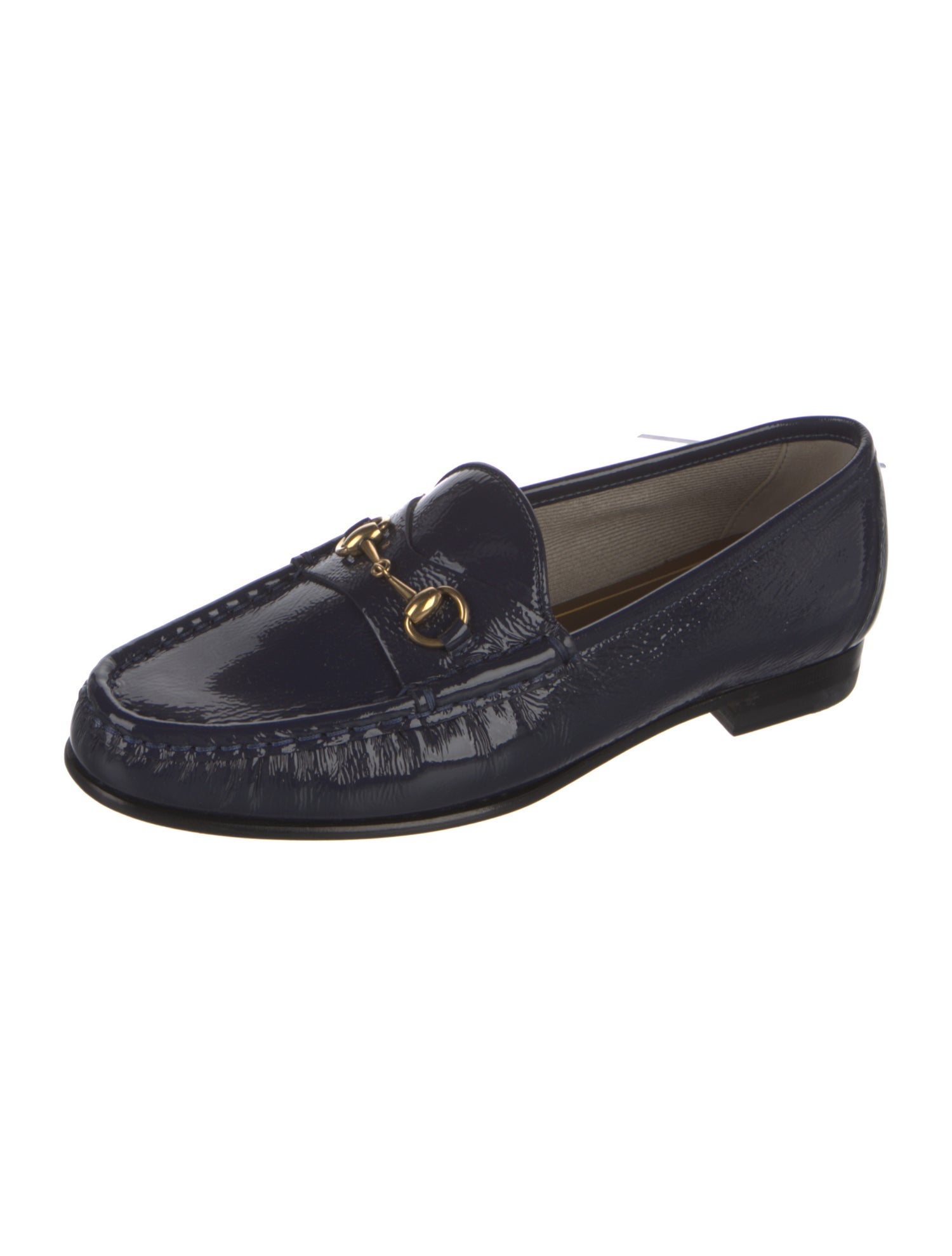 Gucci Horsebit Accent Patent Leather Loafers