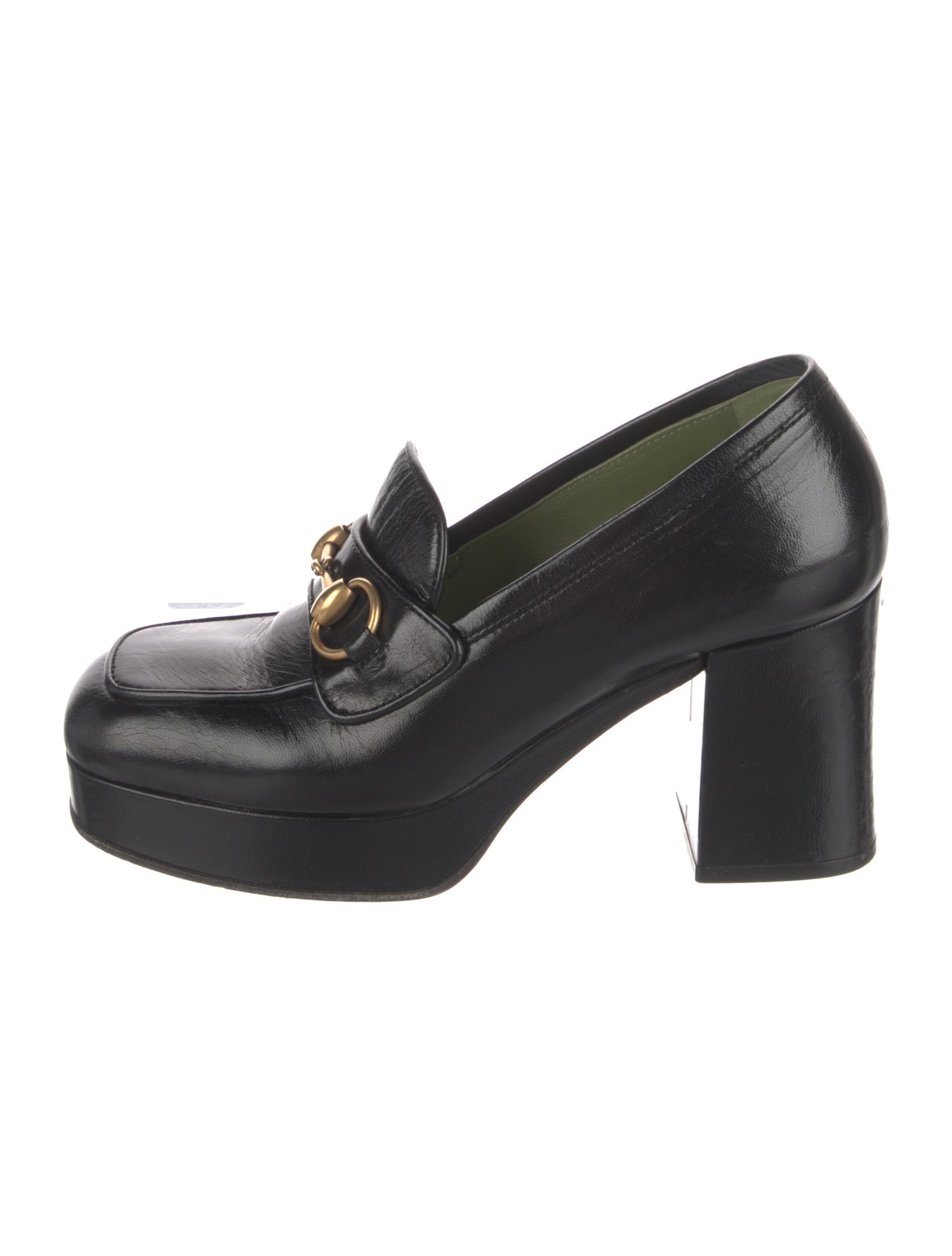 Gucci Horsebit Accent Leather Pumps
