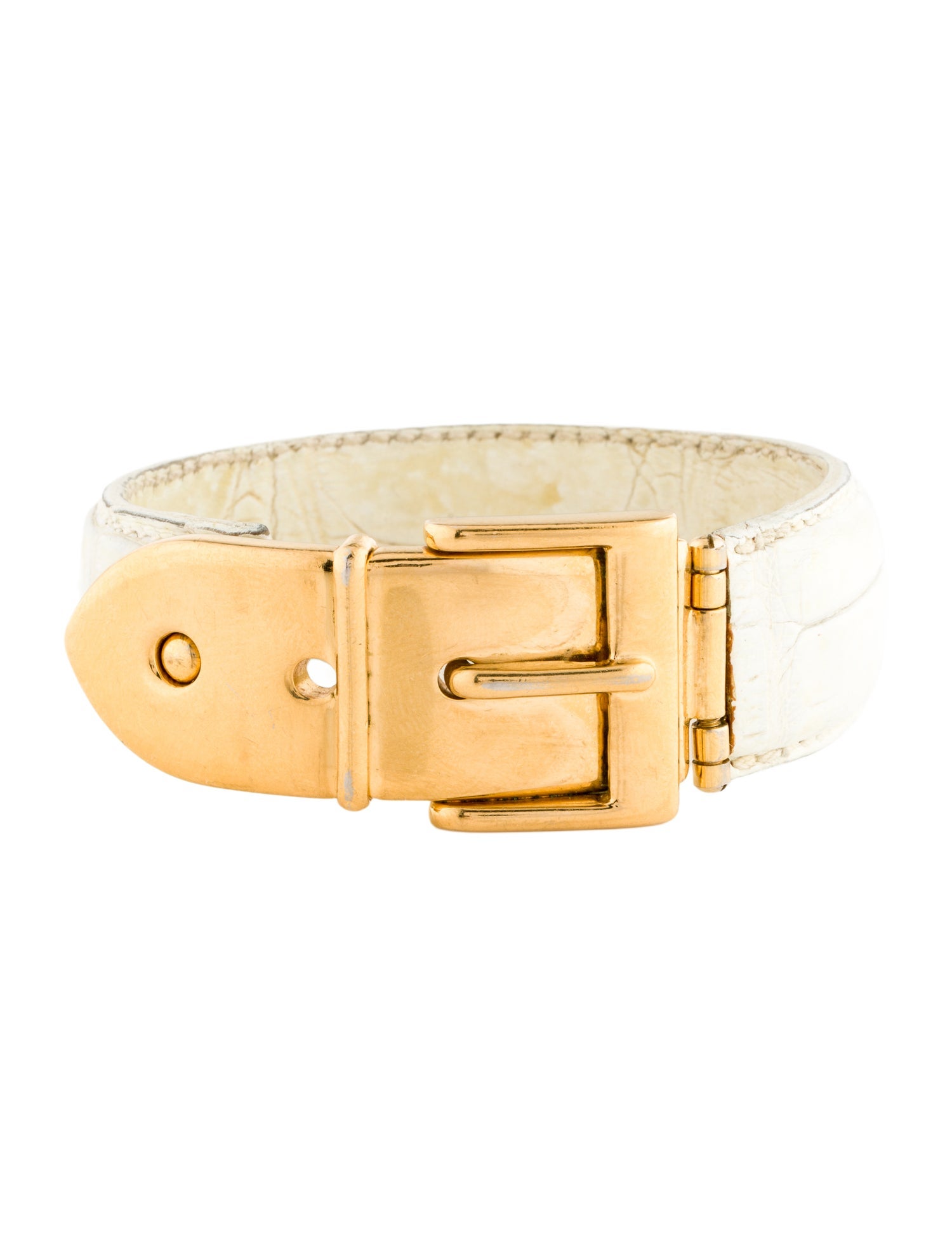 Gucci Vintage Leather Buckle Bracelet