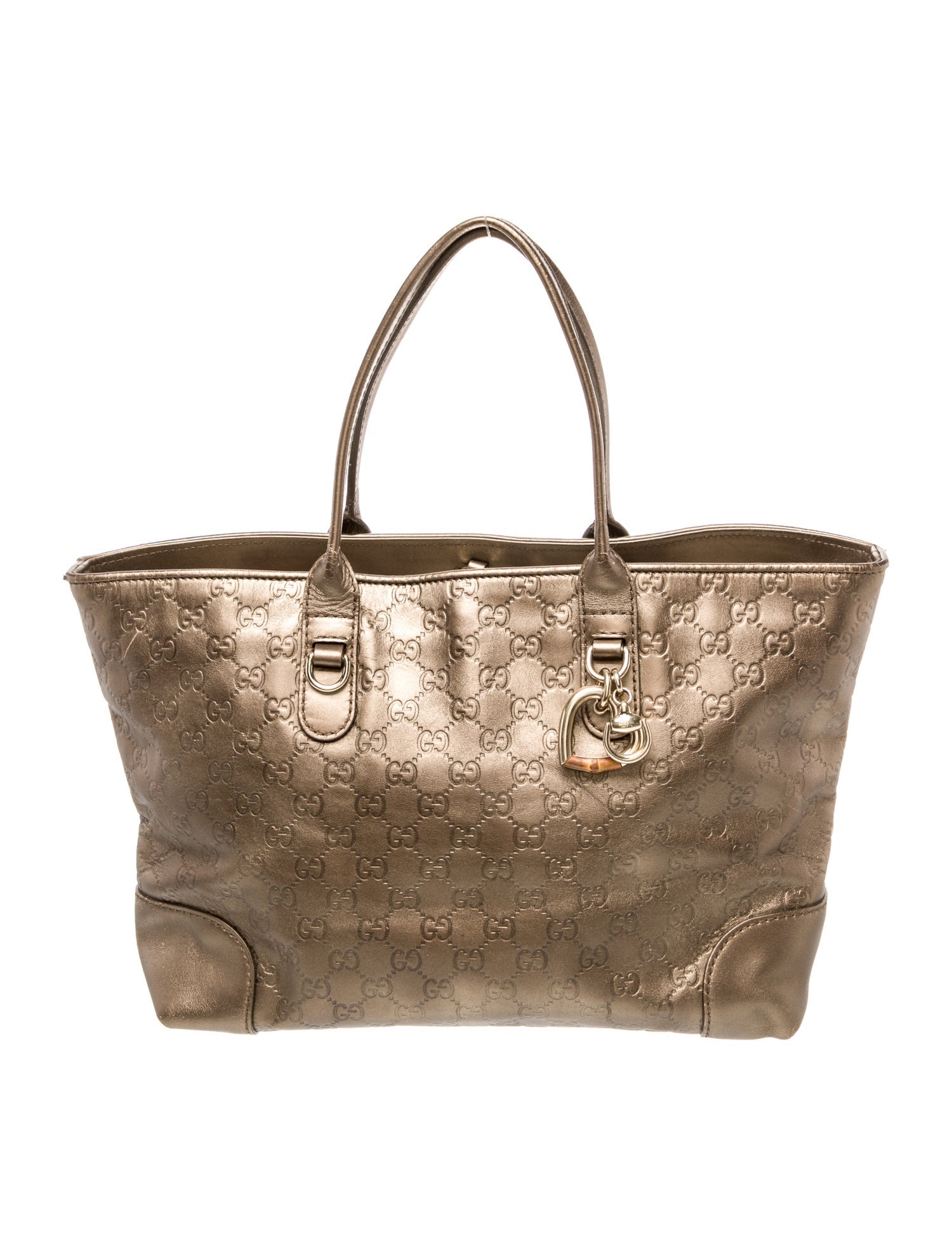 Gucci Bamboo Heart Charm Tote