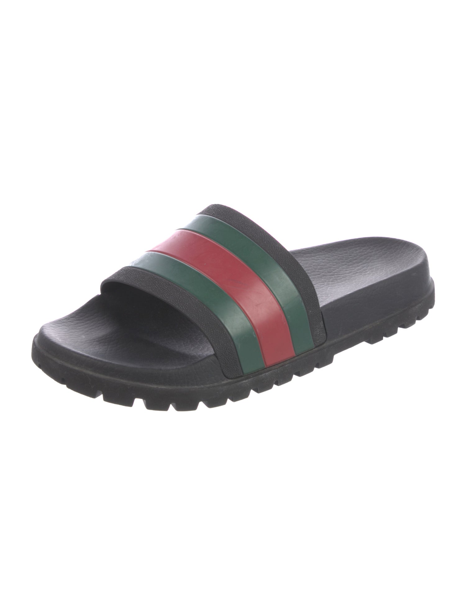 Gucci Web Accent Rubber Slides