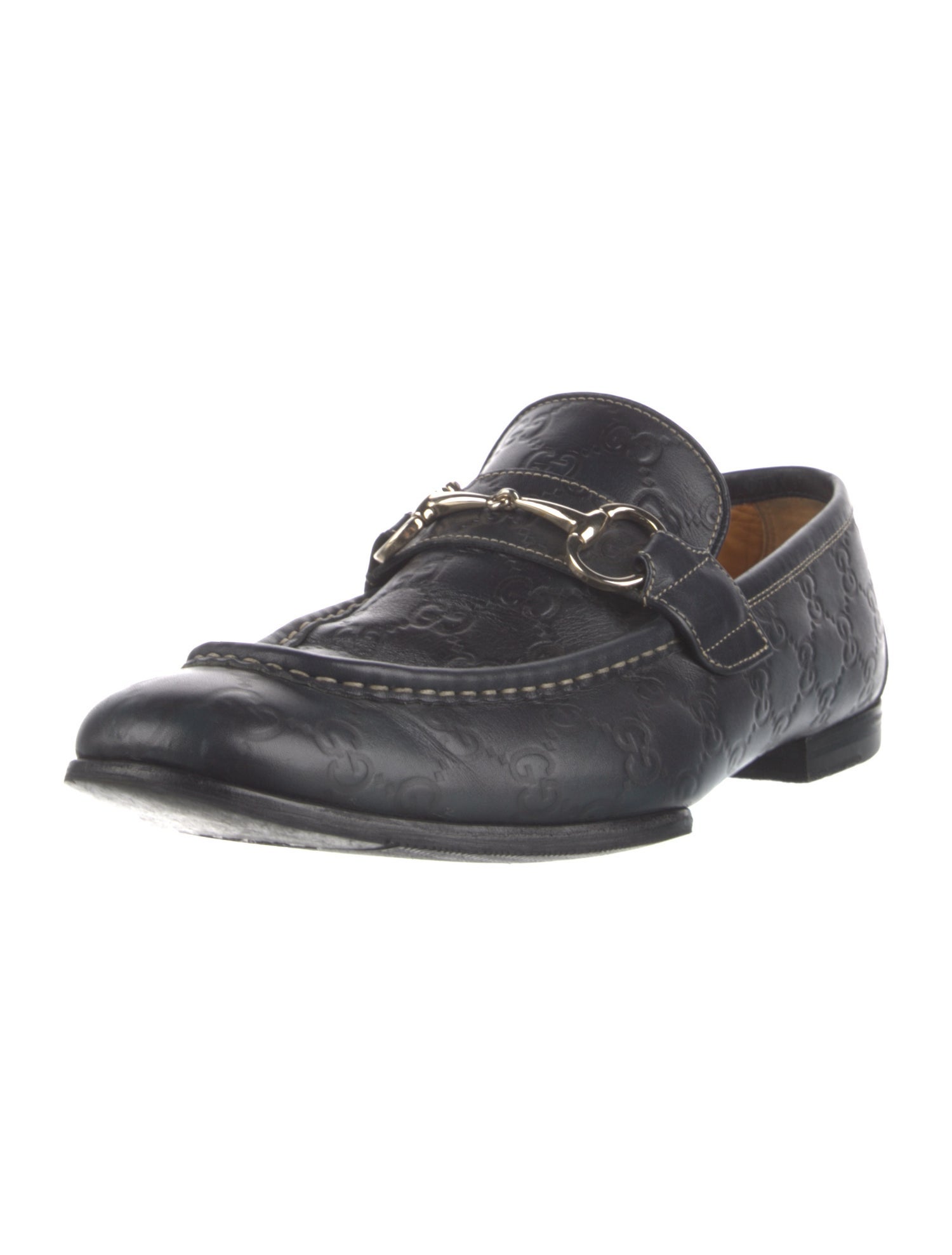 Gucci Horsebit Accent Leather Dress Loafers