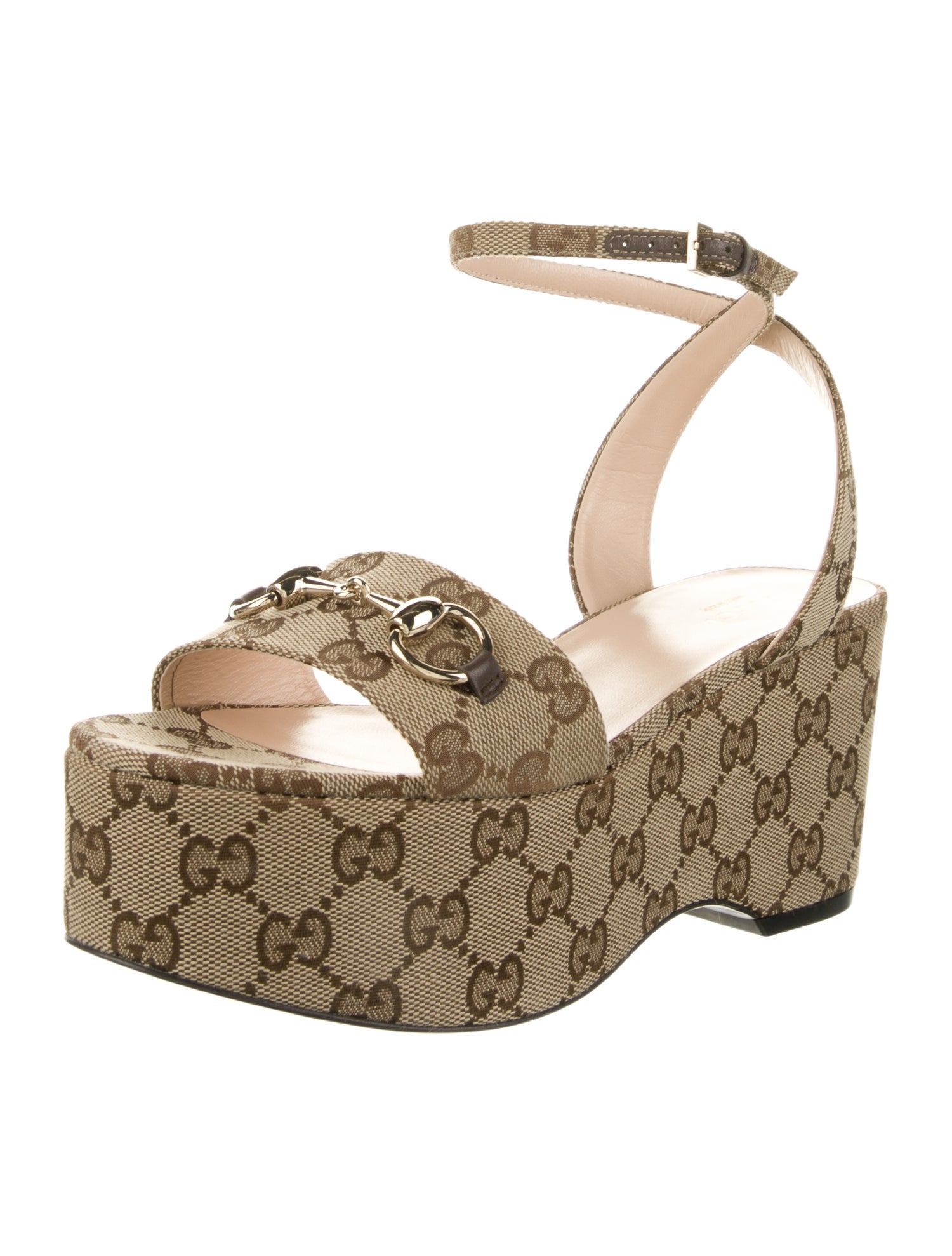 Gucci GG Canvas Canvas Slingback Sandals