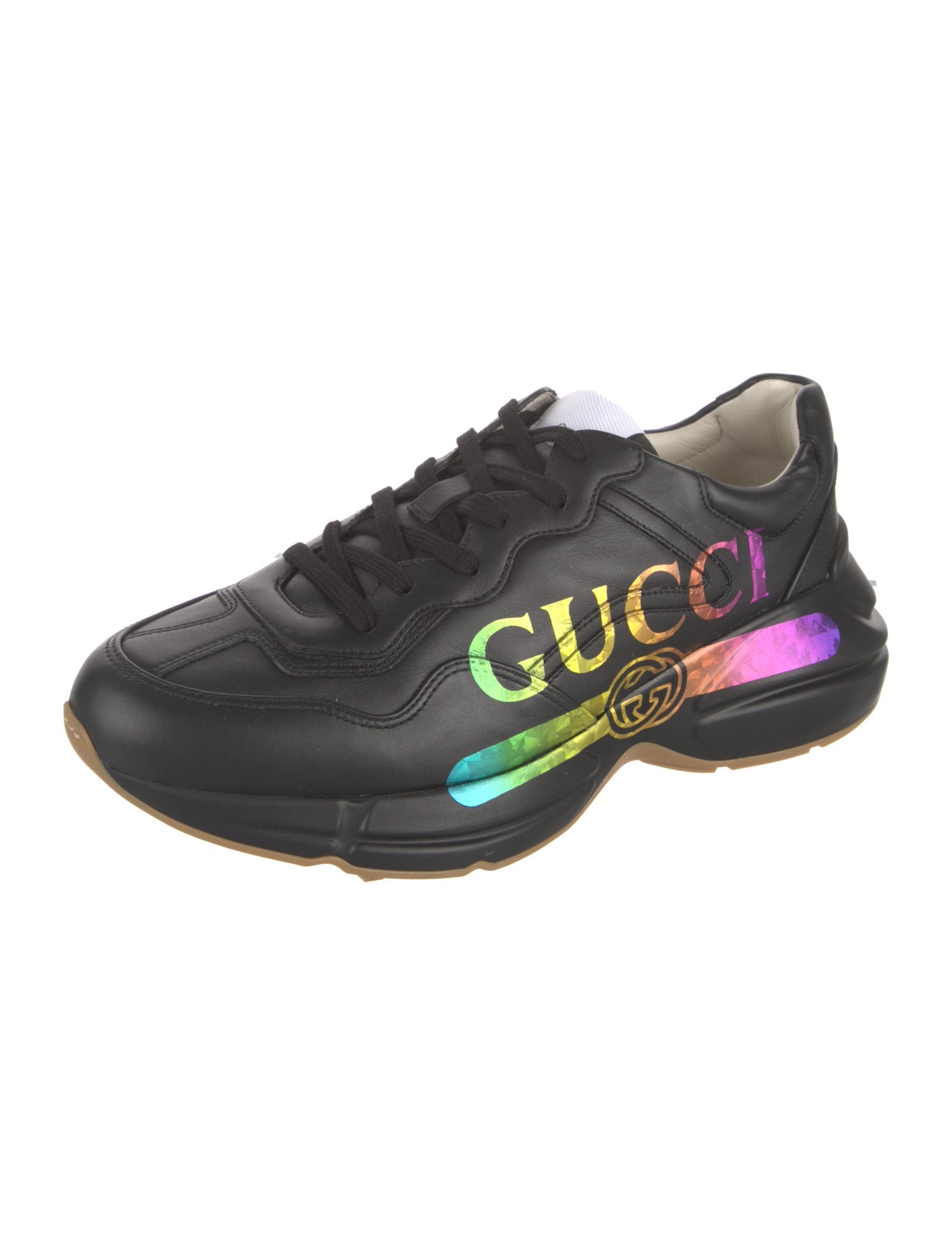 Gucci Leather Printed Sneakers