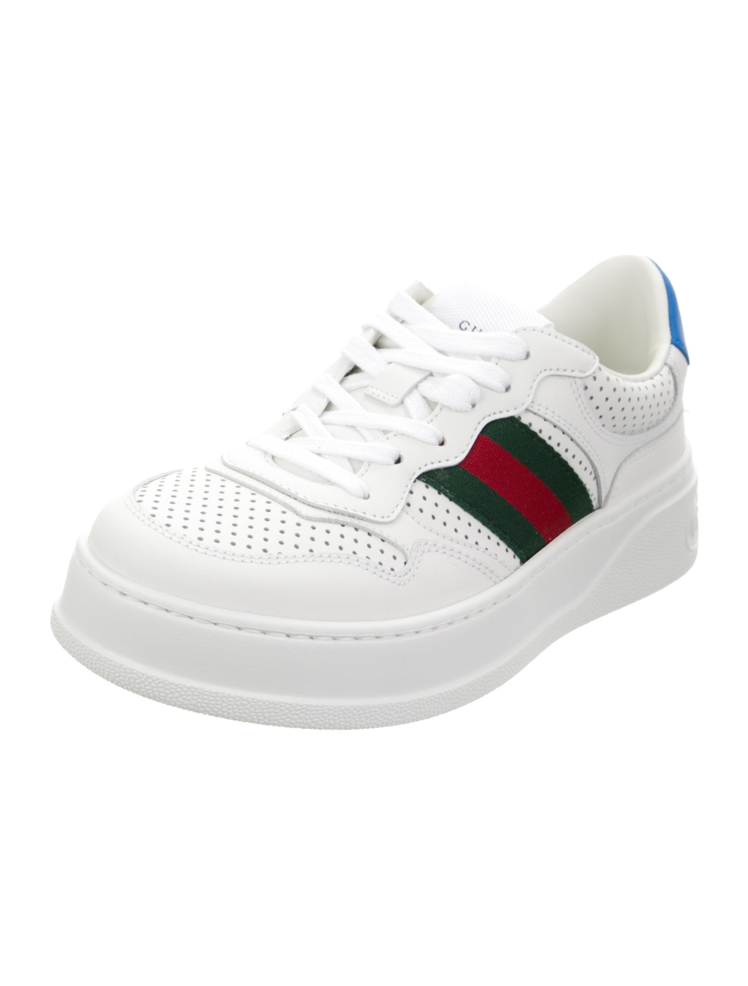 Gucci Web Accent Leather Sneakers