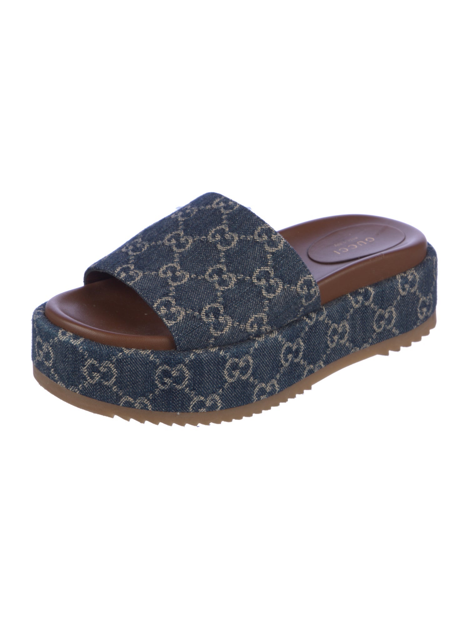 Gucci GG Denim Denim Slides