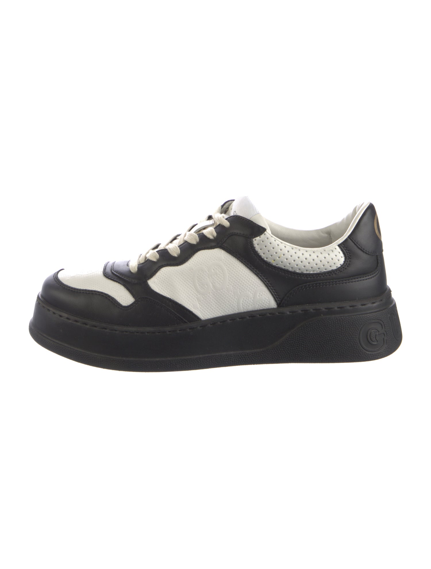 Gucci Interlocking G Logo Leather Athletic Sneakers