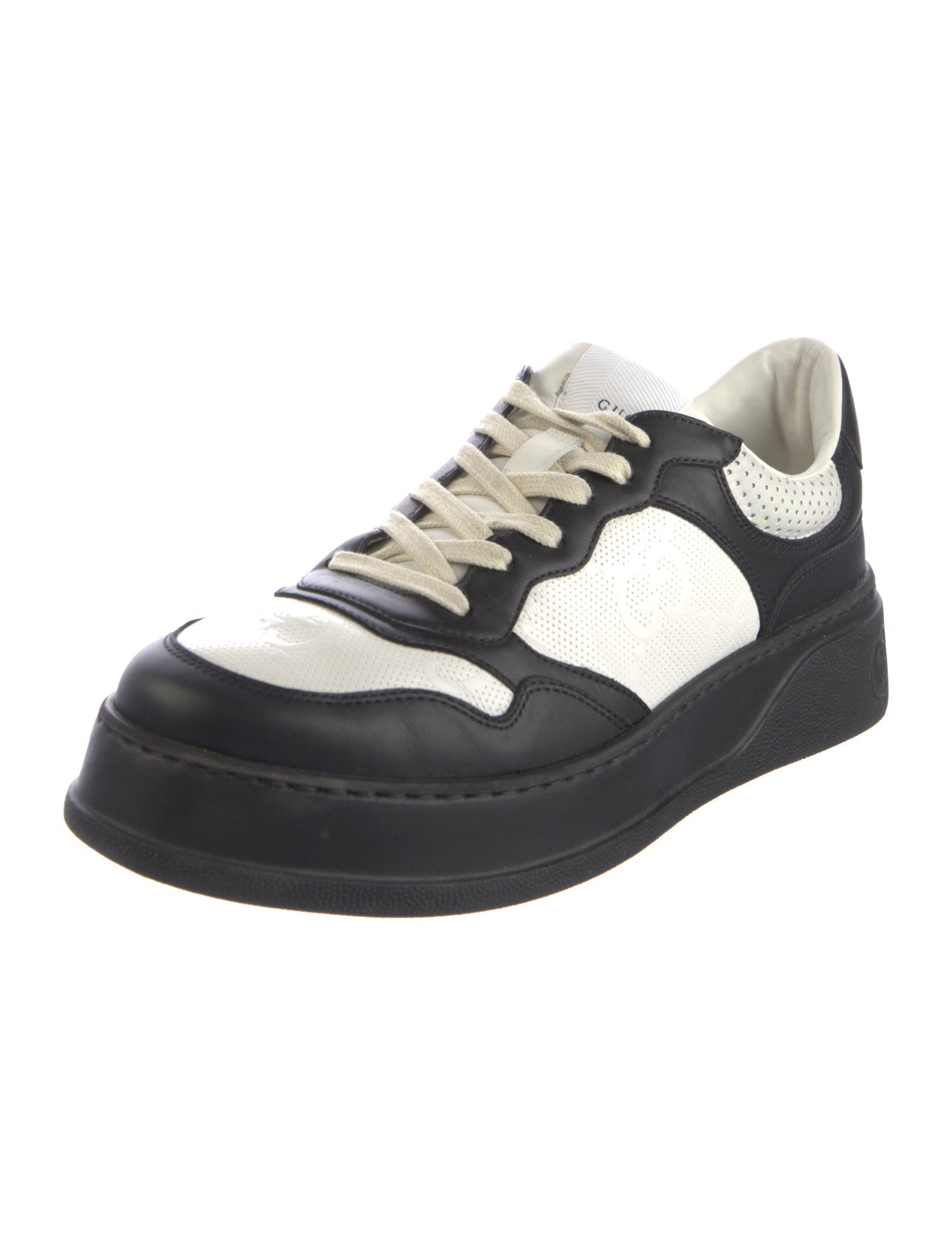 Gucci Interlocking G Logo Leather Athletic Sneakers