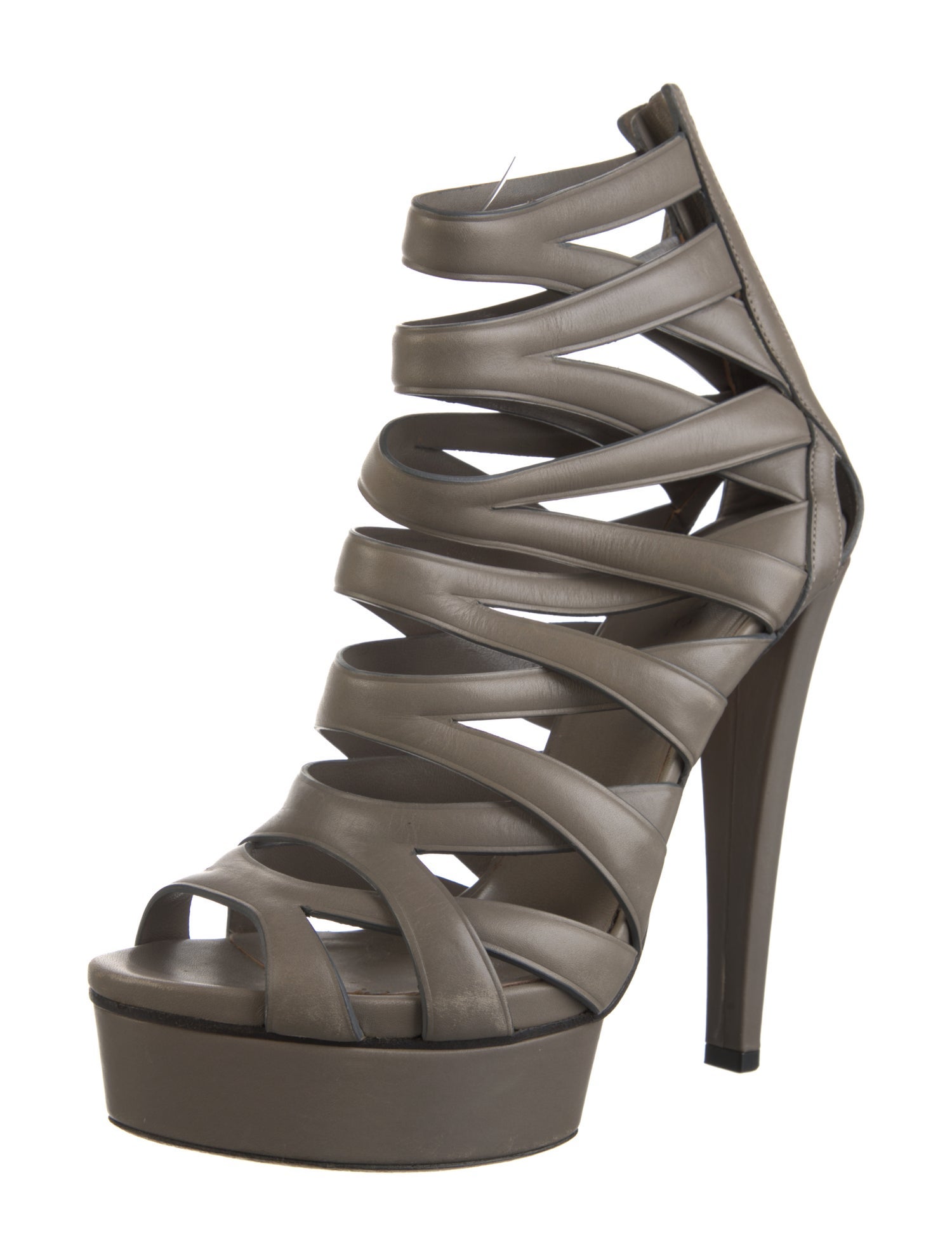 Gucci Leather Cutout Accent Pumps