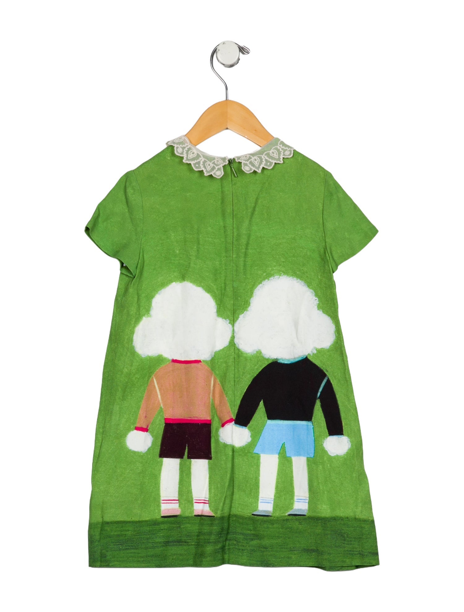 Gucci toddler girls' green multicolored dress