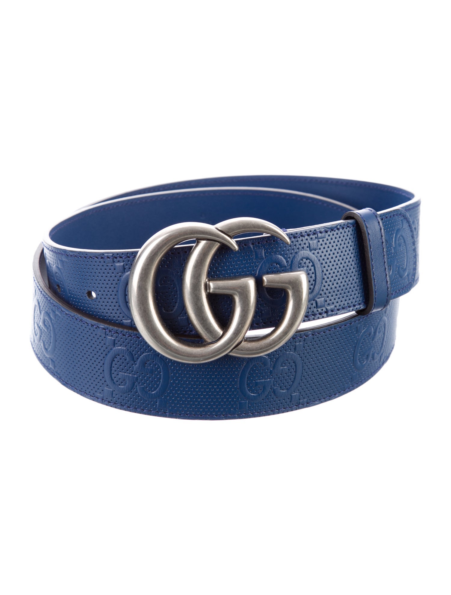 Gucci Double G Logo Leather Waist Belt