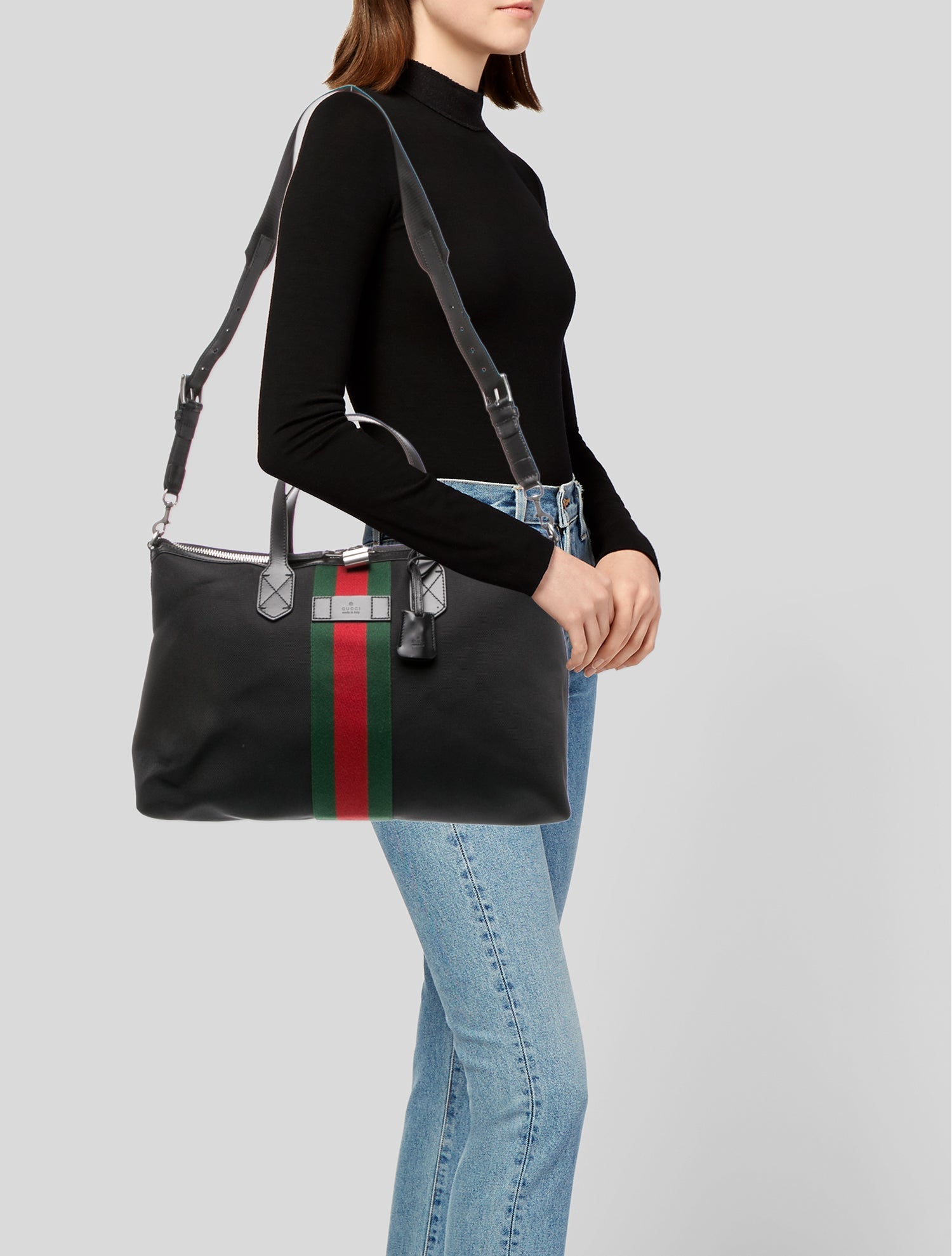 Gucci Web Top Handle Bag