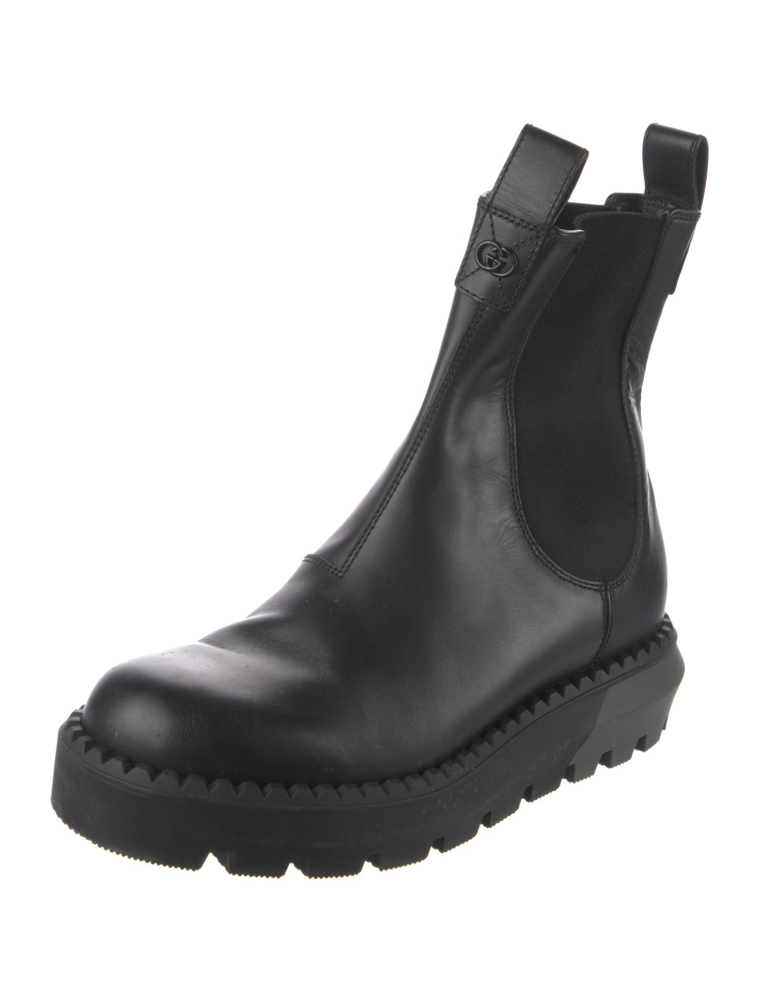 Gucci Interlocking G Logo Leather Chelsea Boots