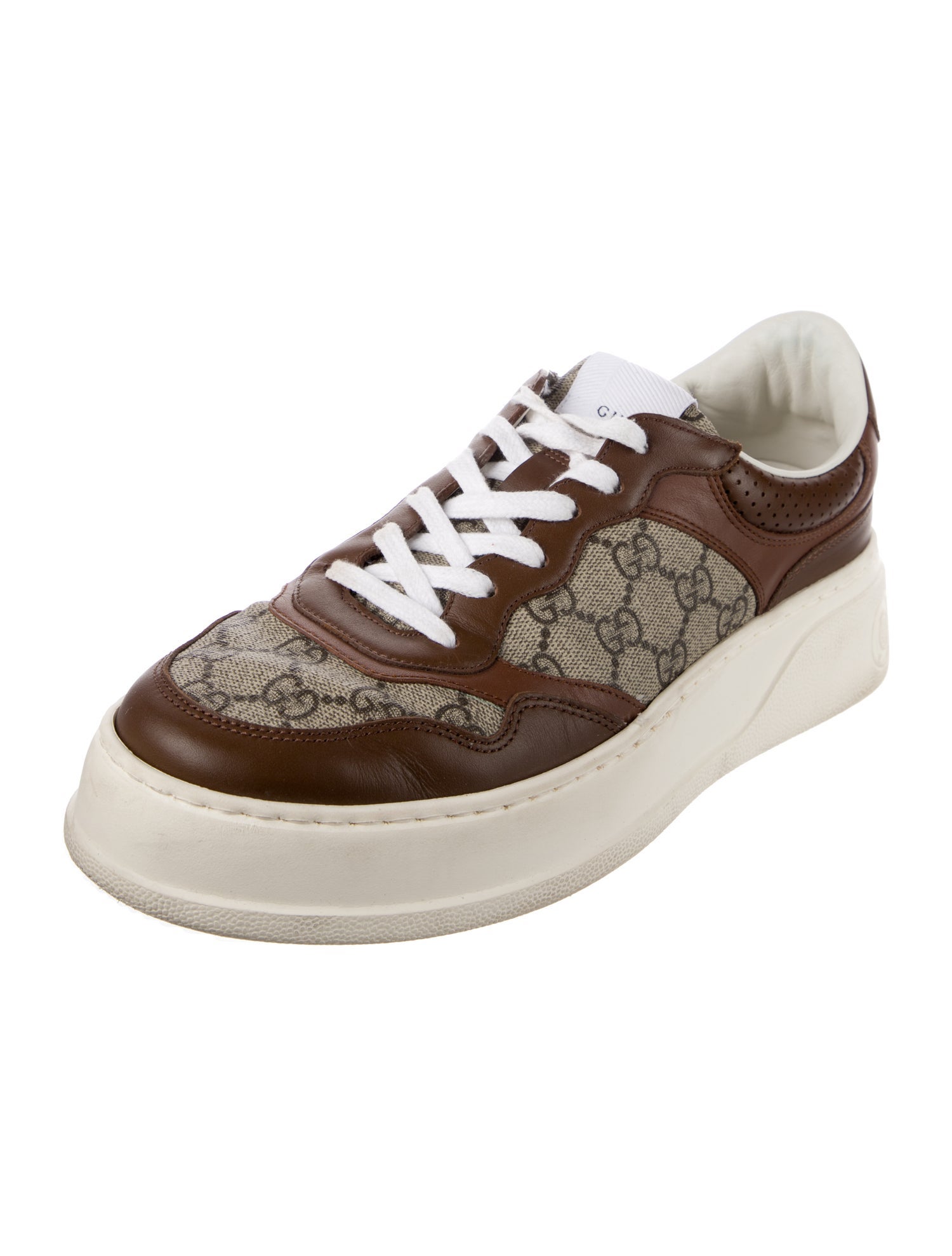 Gucci GG Canvas Leather Athletic Sneakers