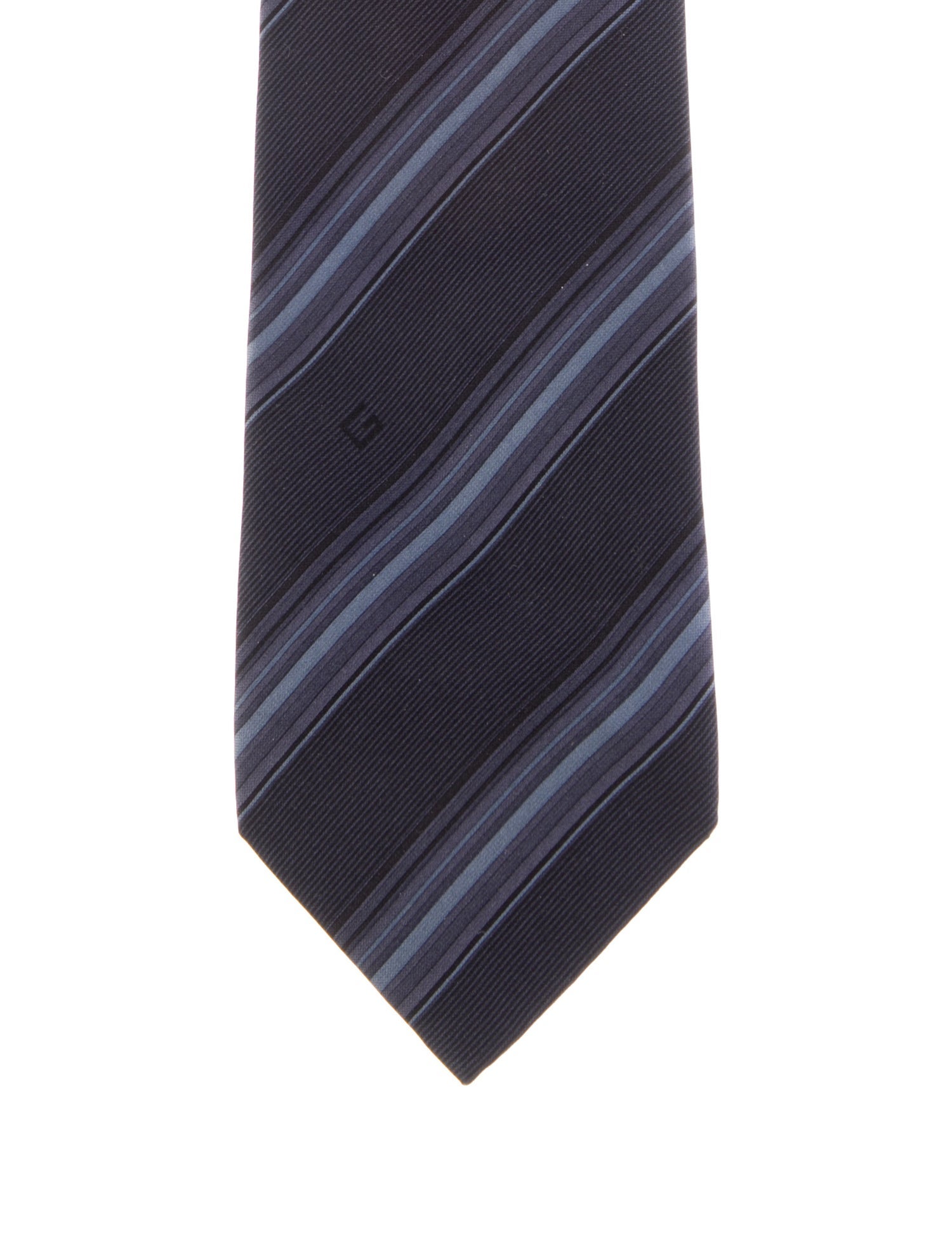 Gucci men blue pattern print tie