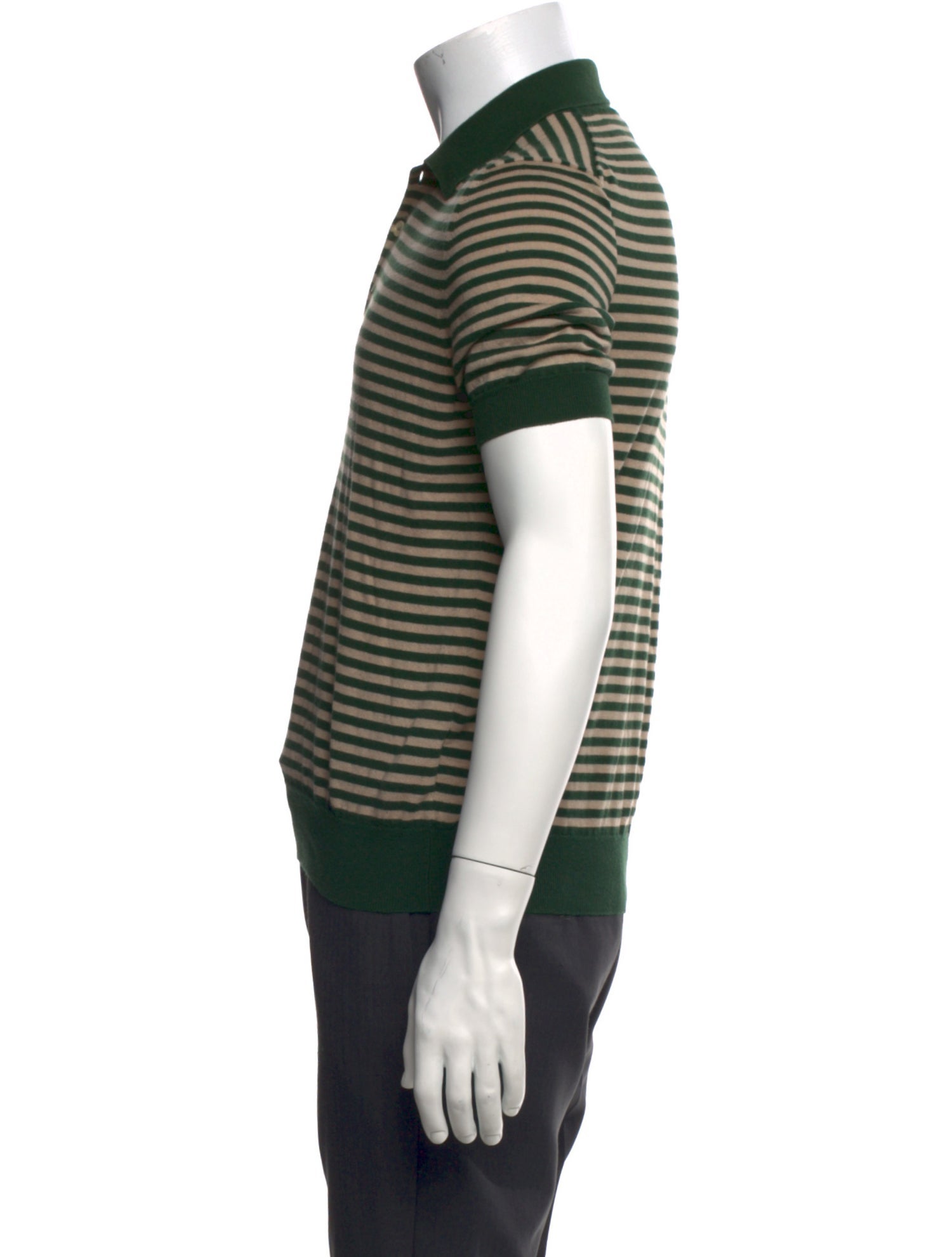 Gucci Striped Crew Neck Polo Shirt