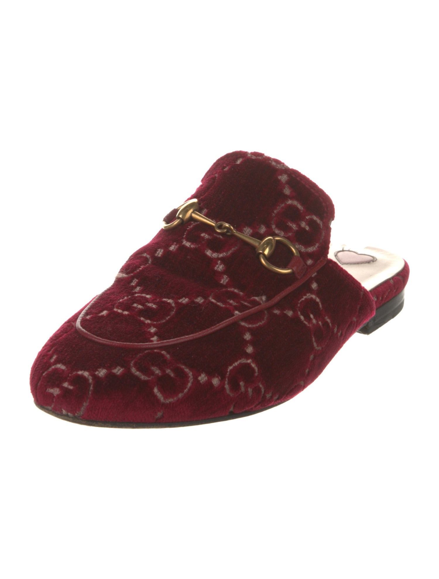 Gucci GG Logo Velvet Mules