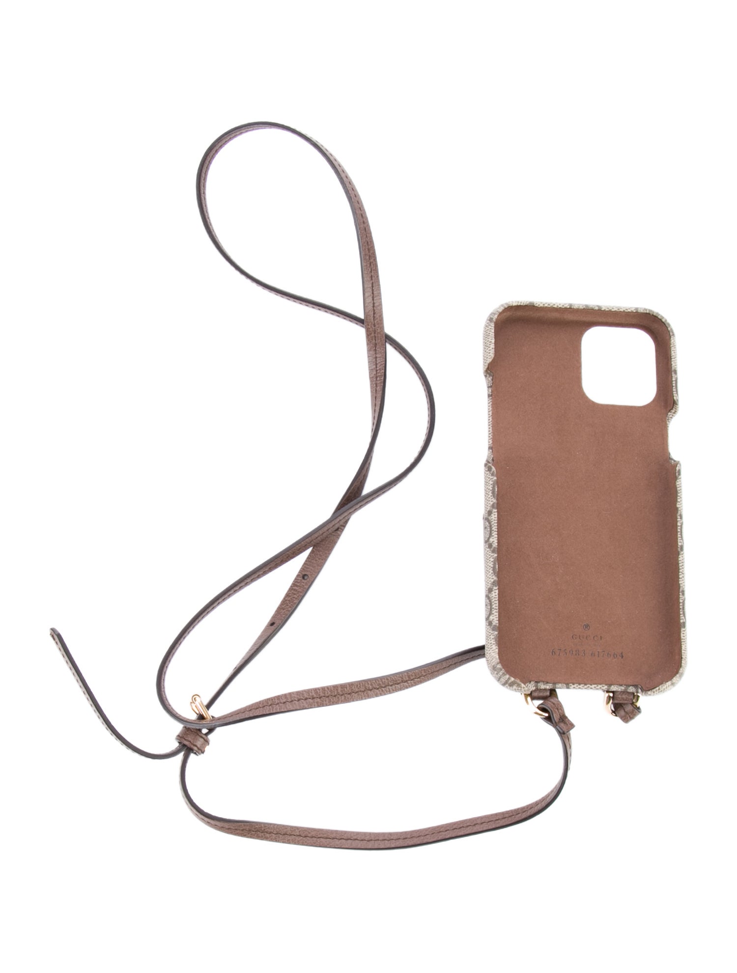 Gucci Pattern Print Coated Canvas iPhone Case Holder