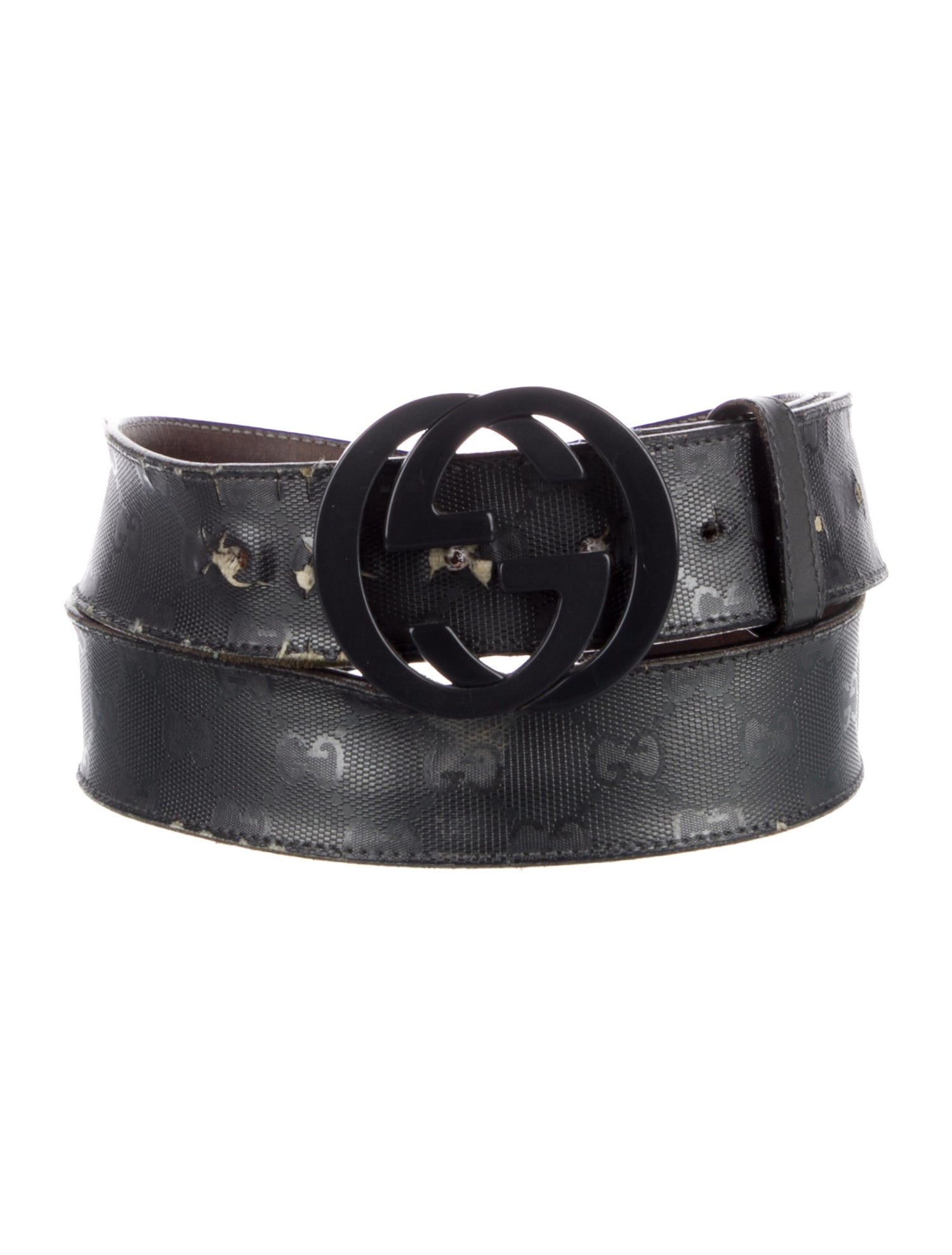 Gucci GG Imprimé Leather Waist Belt