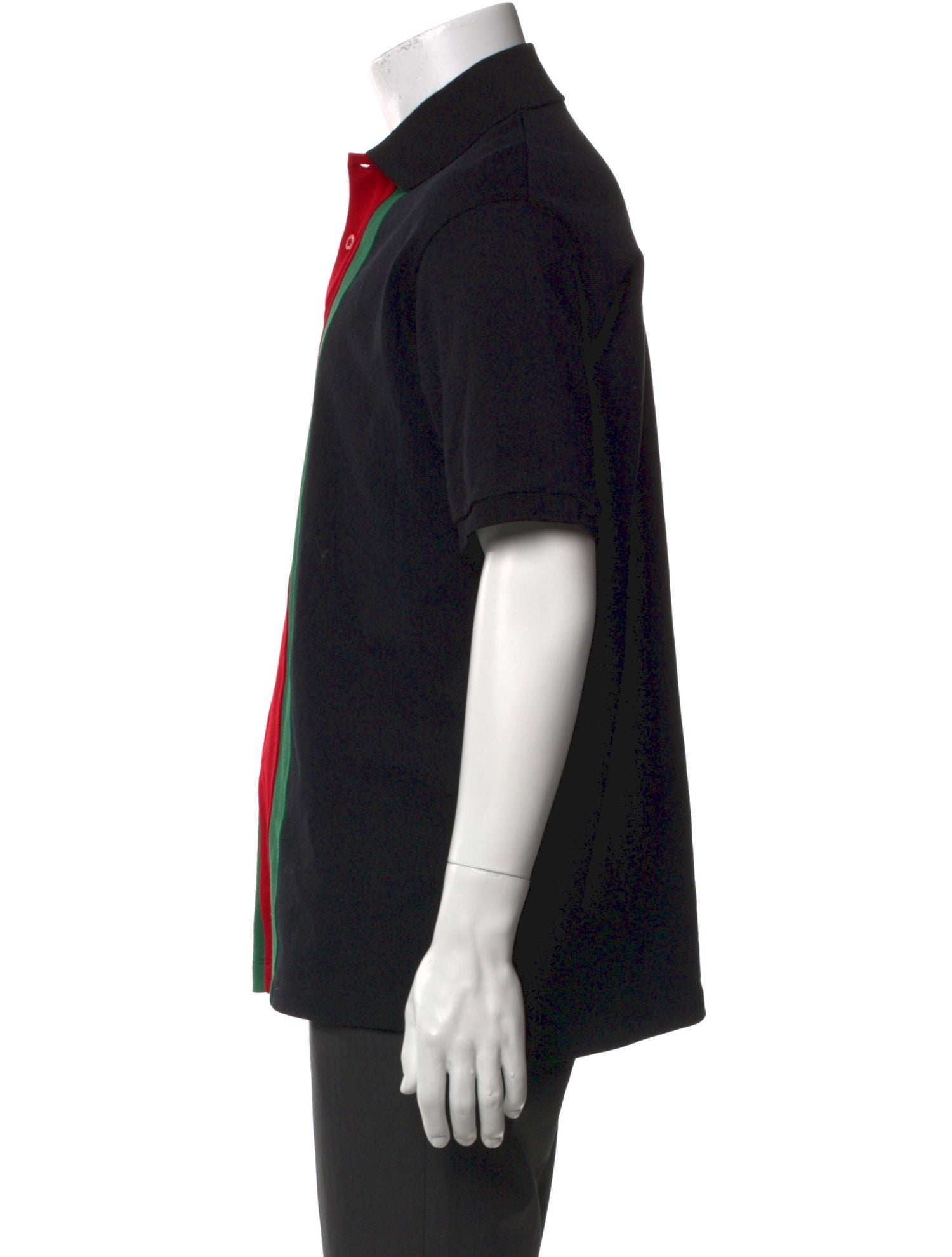 Gucci Web Accent Striped Polo Shirt