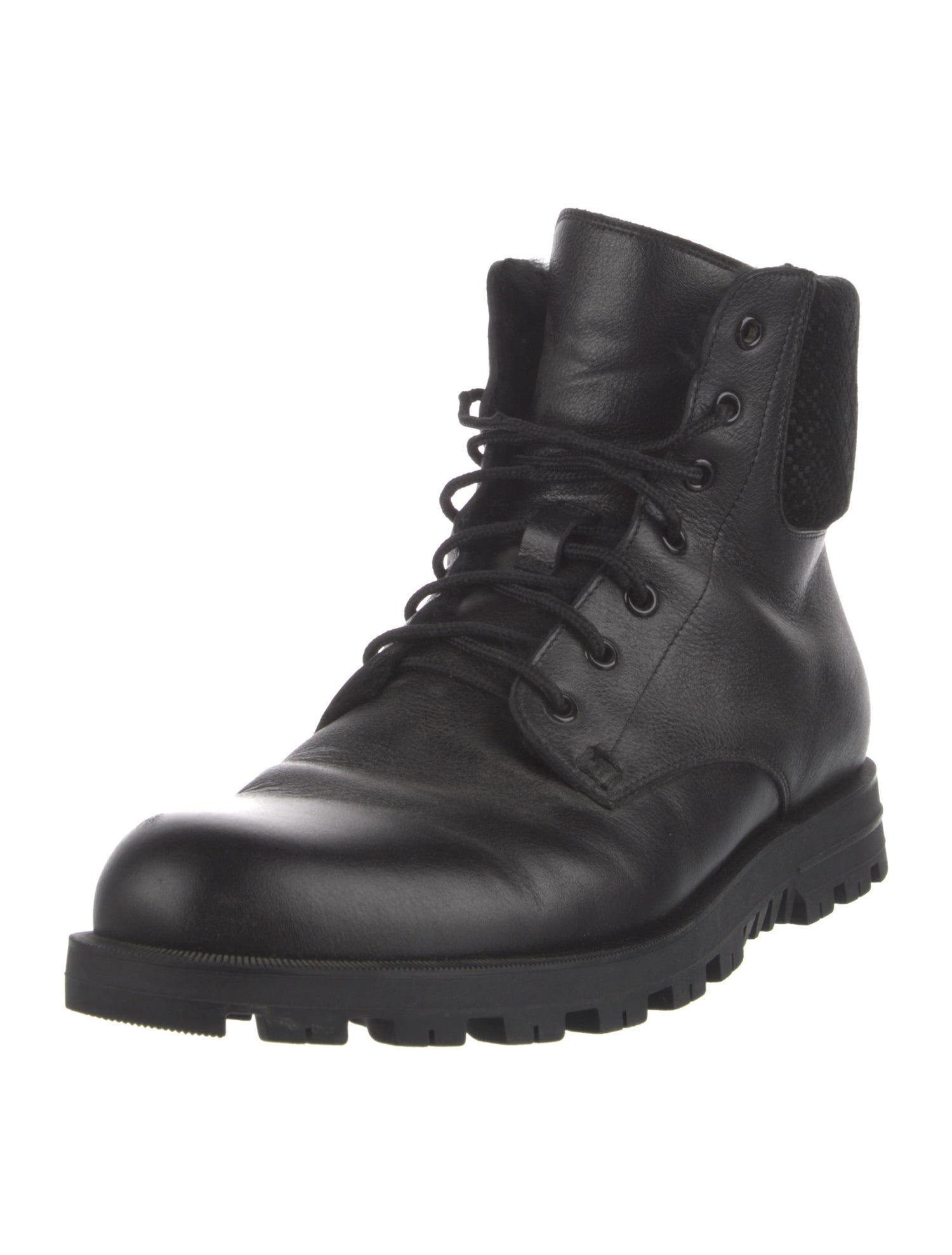 Gucci Leather Combat Boots