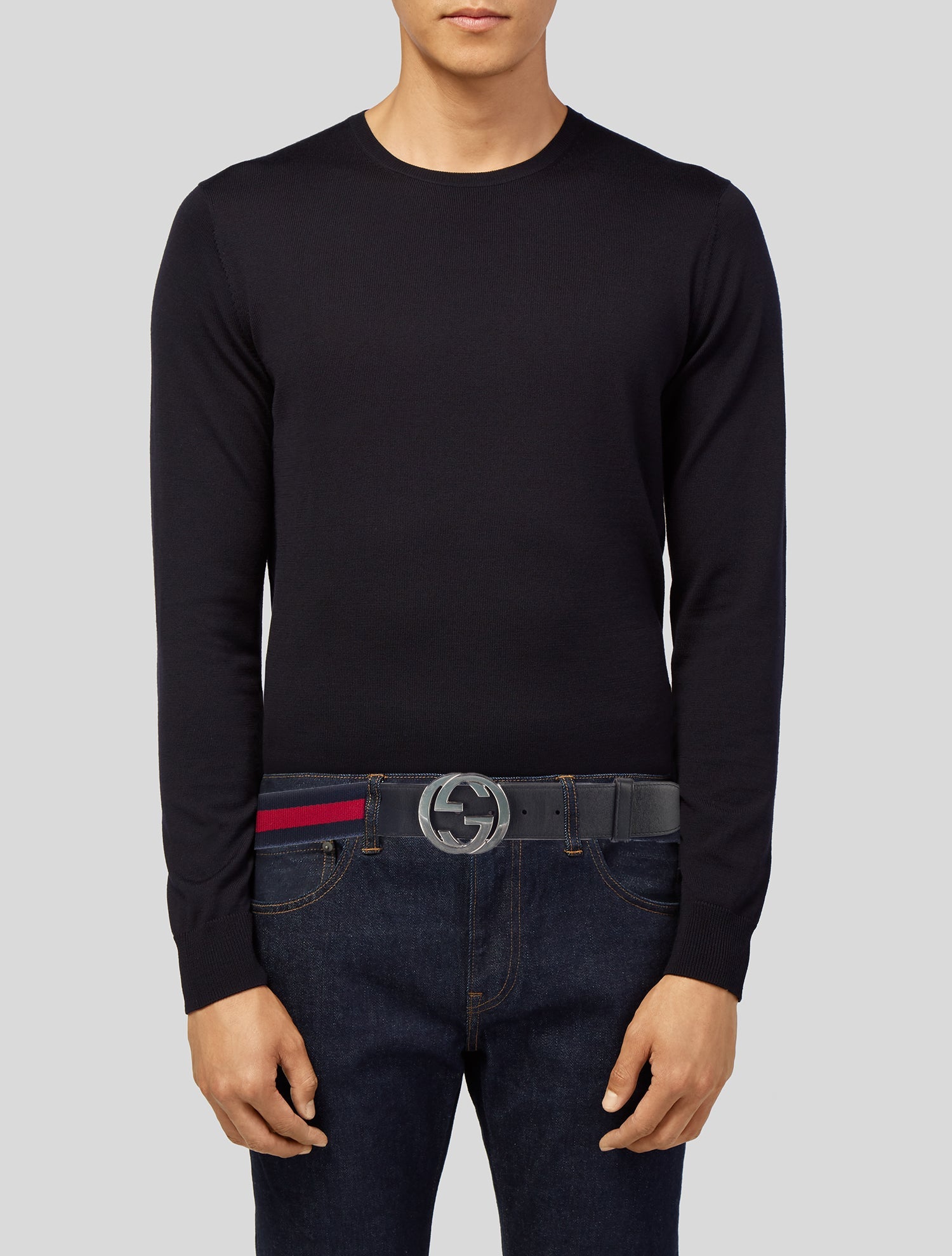 Gucci Interlocking G Logo Canvas Belt Kit