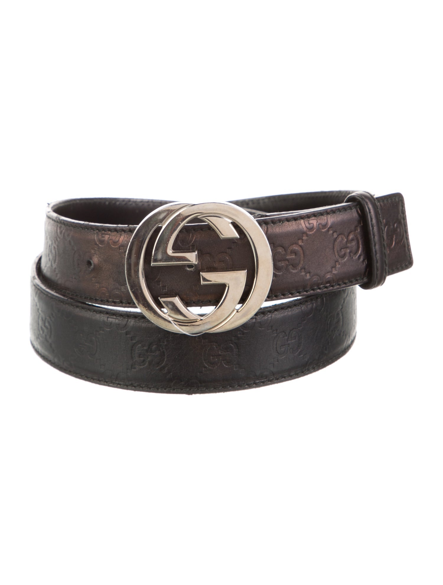 Gucci Interlocking G Logo Leather Waist Belt