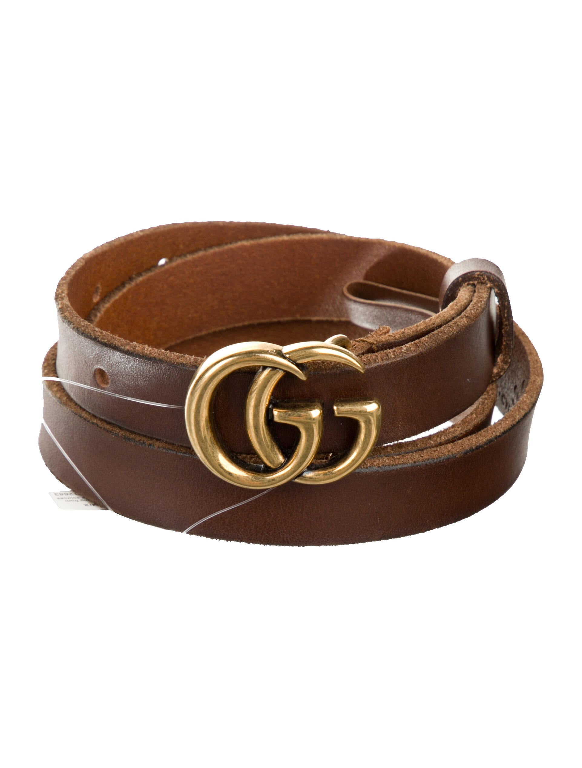 Gucci Double G Logo Skinny Belt