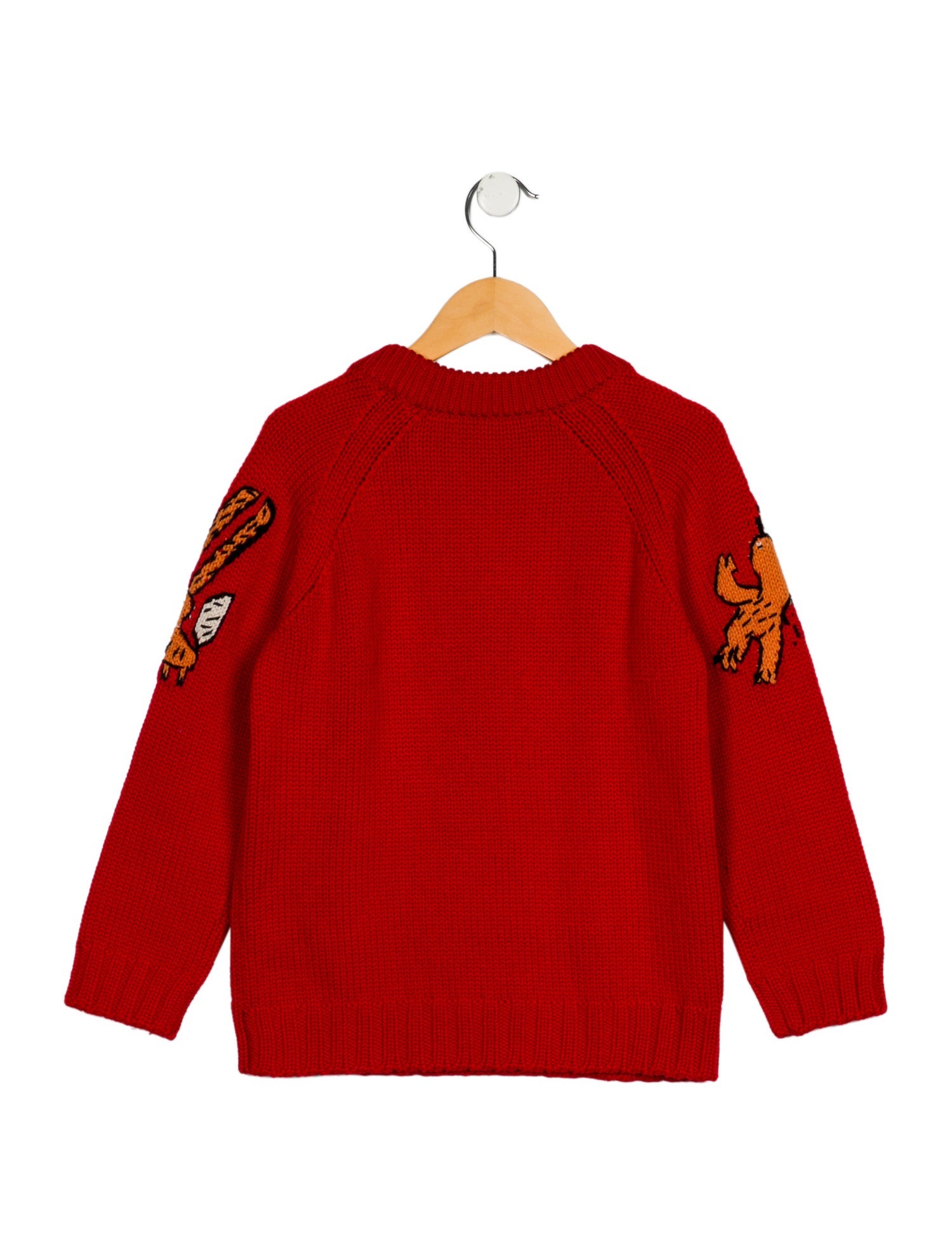 Gucci Boy's Embroidered Pattern Knit Sweater
