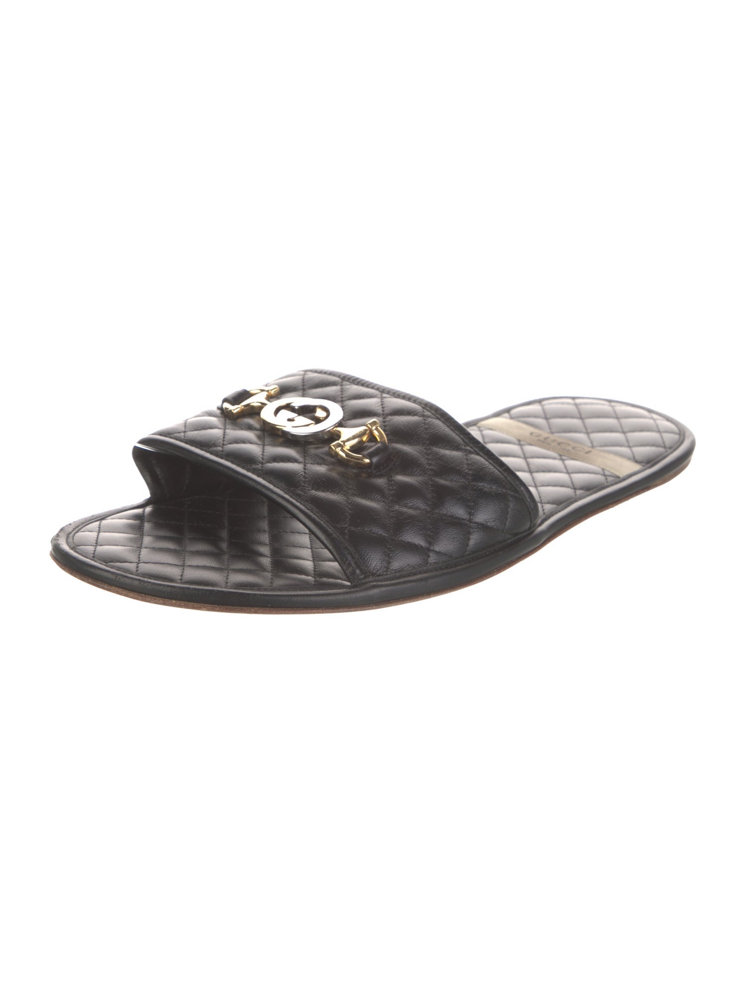 Gucci Interlocking G Horsebit Leather Slides