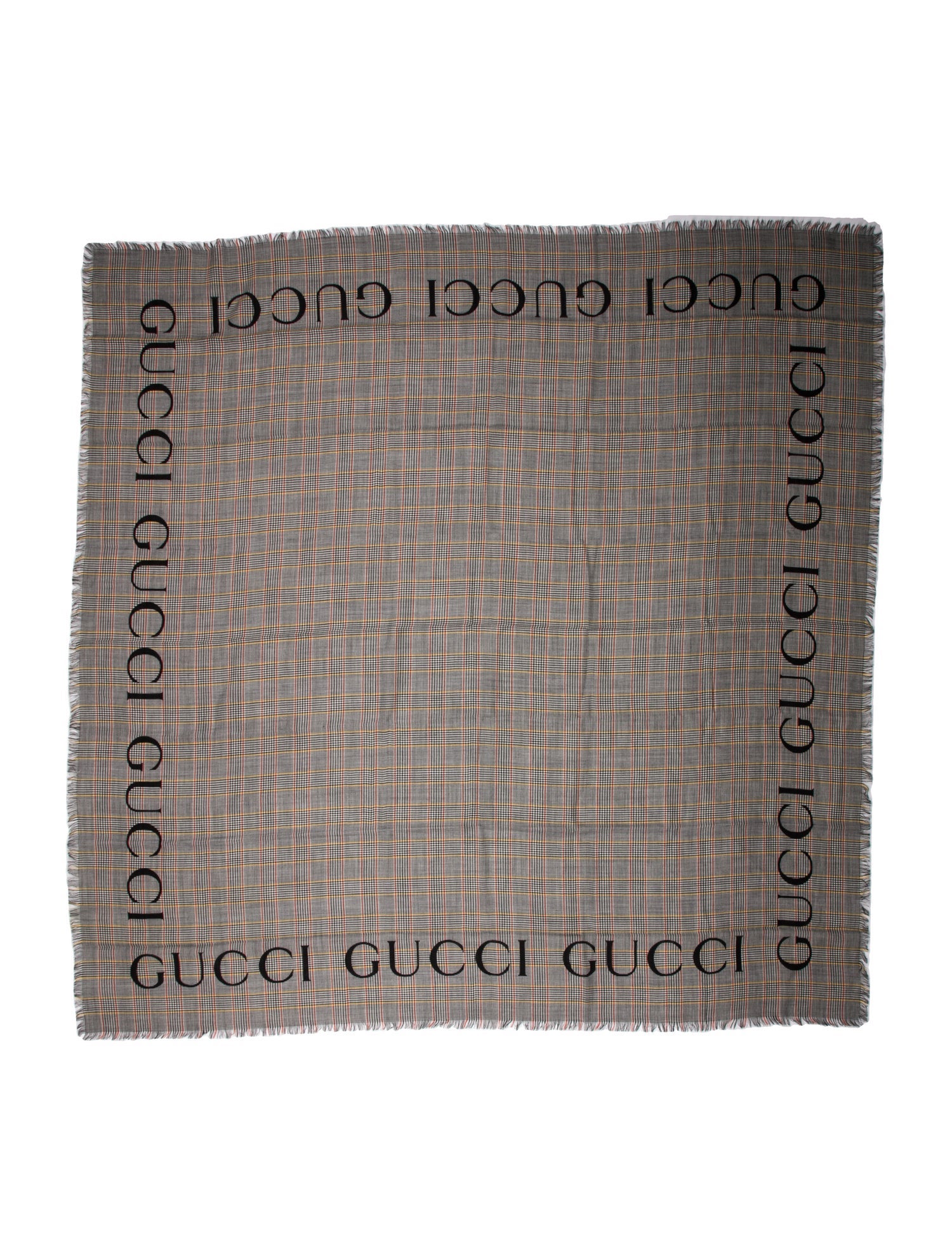 Gucci Wool Web Accent Scarf