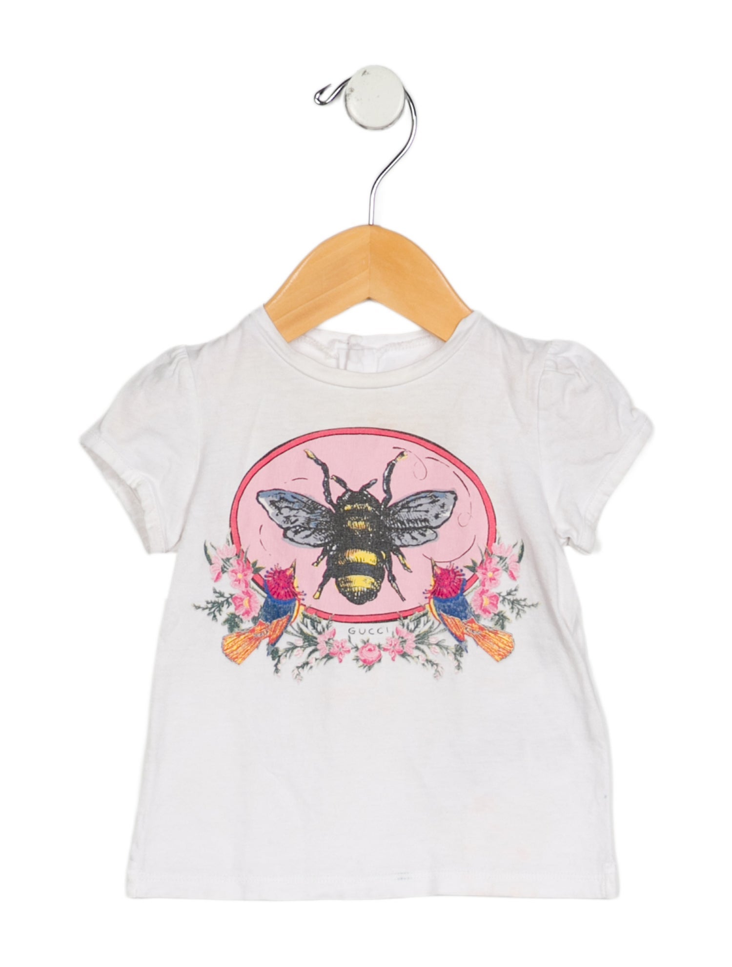 Gucci Infant Cotton short sleeve shirt with printed design on the front