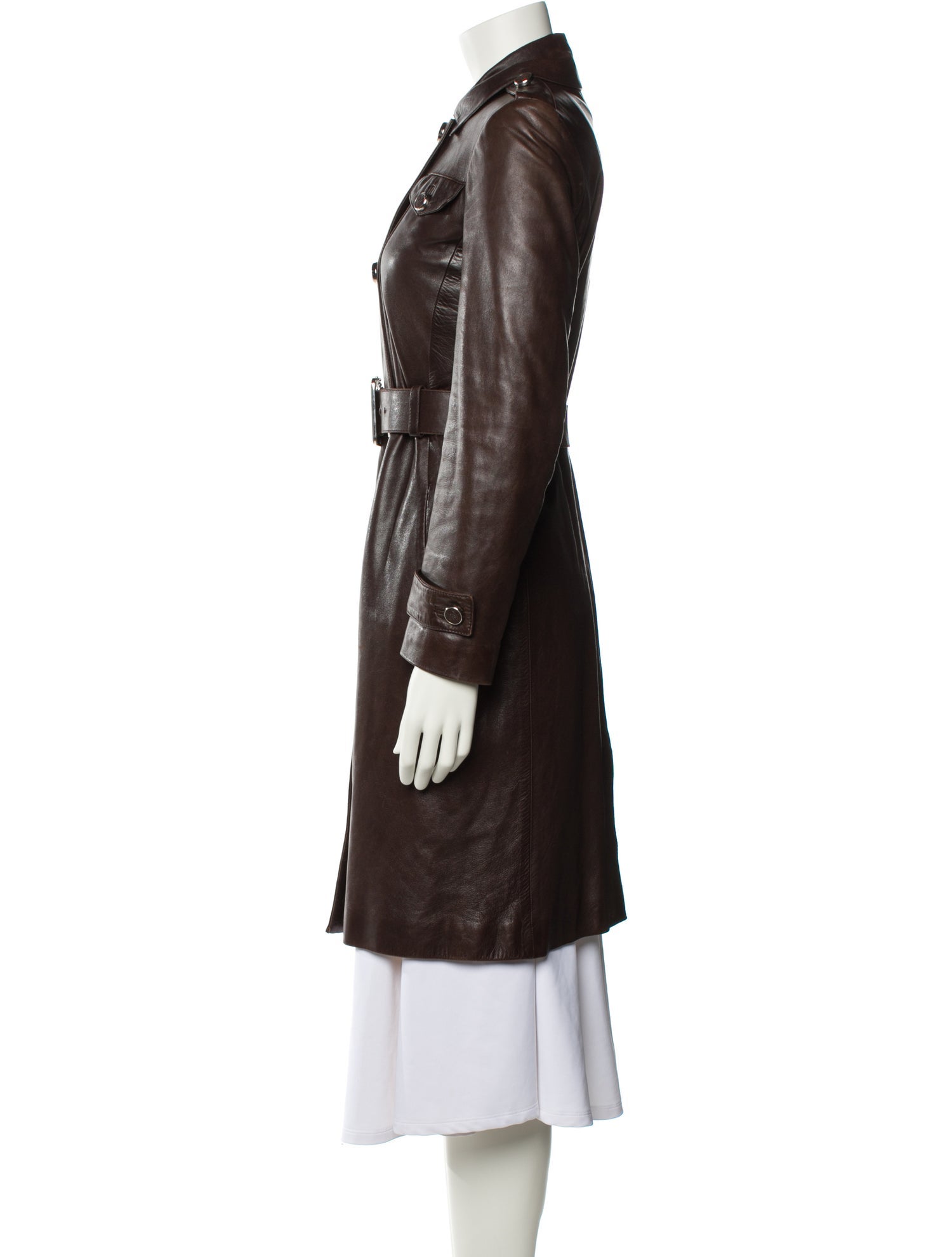 Gucci Leather Trench Coat
