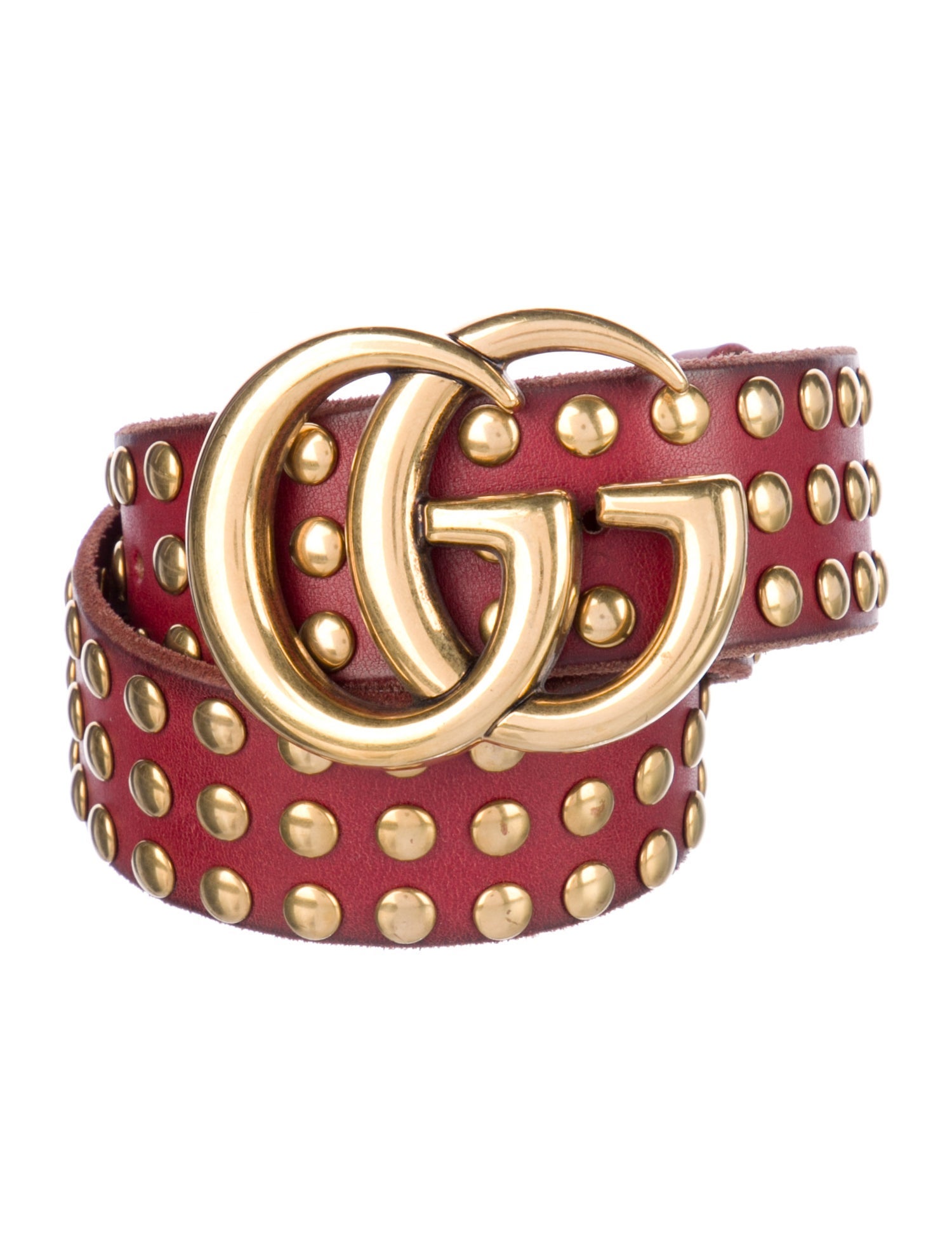 Gucci Leather Studded Accents Waist Belt