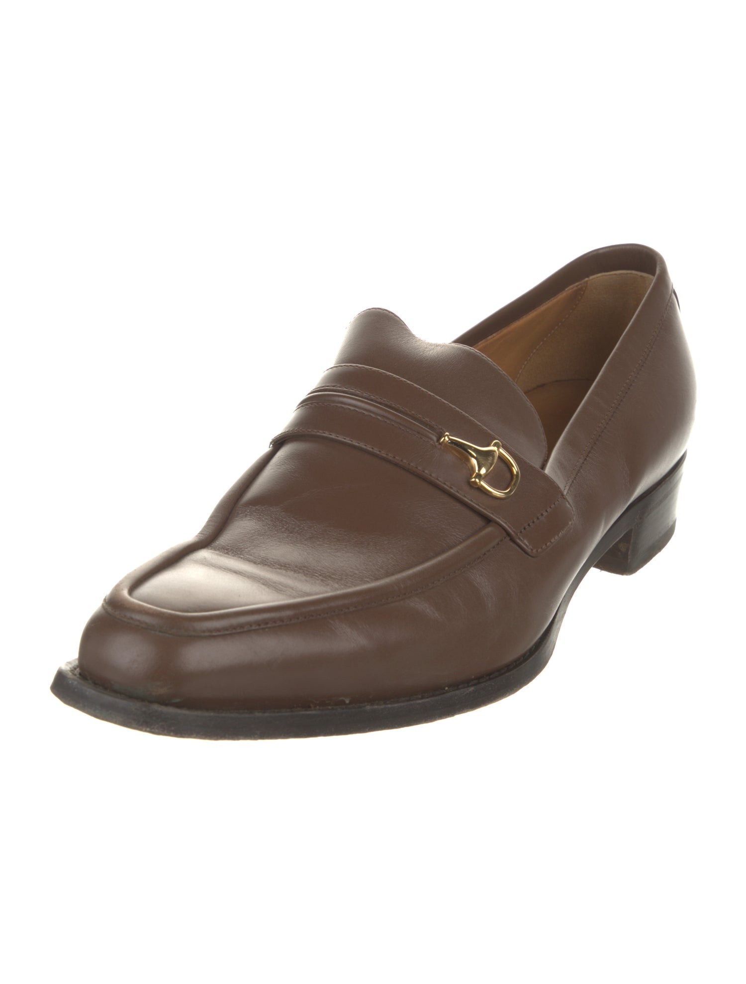 Gucci Hasler Horsebit Accent Leather Dress Loafers