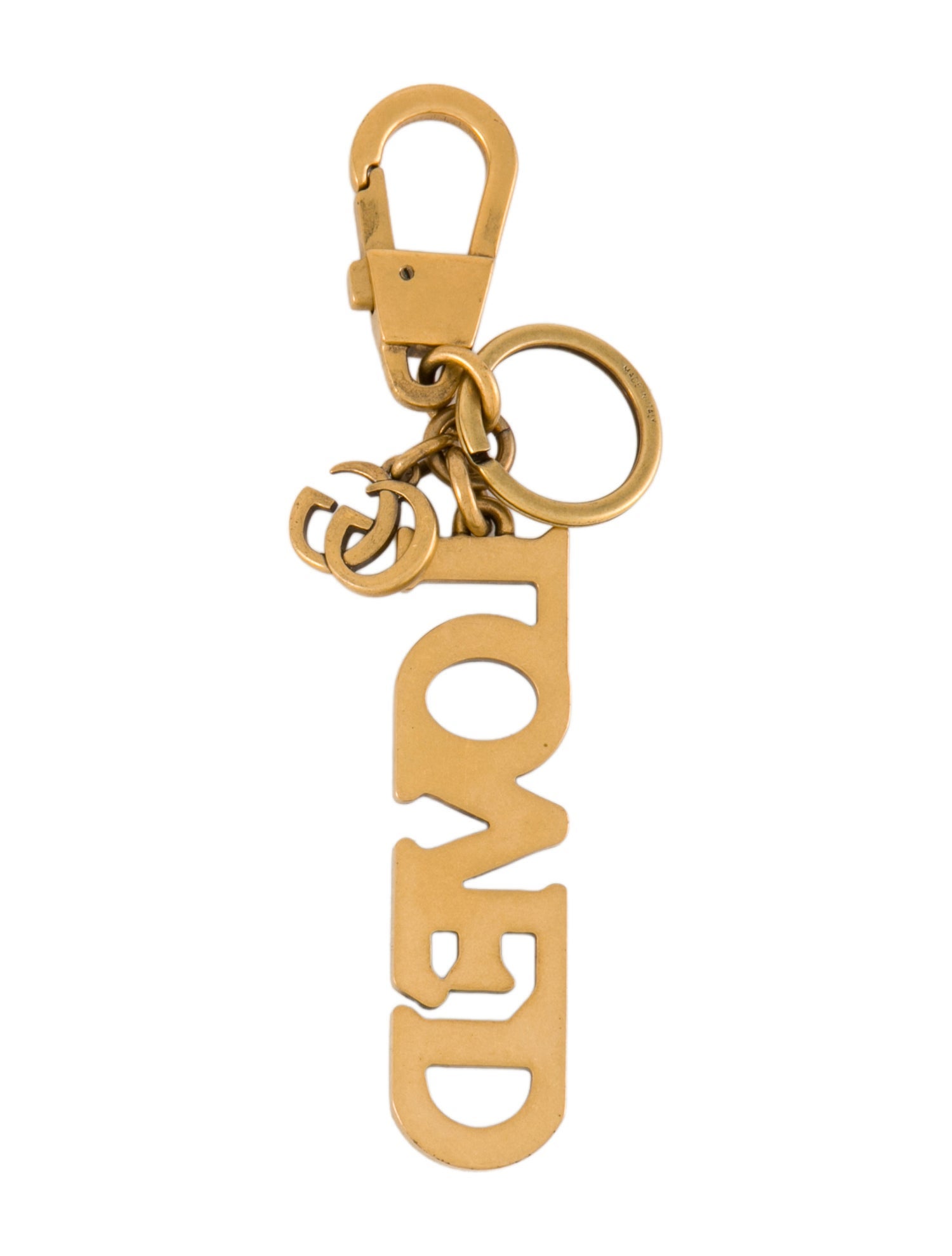 Gucci Gold Tone Keychain