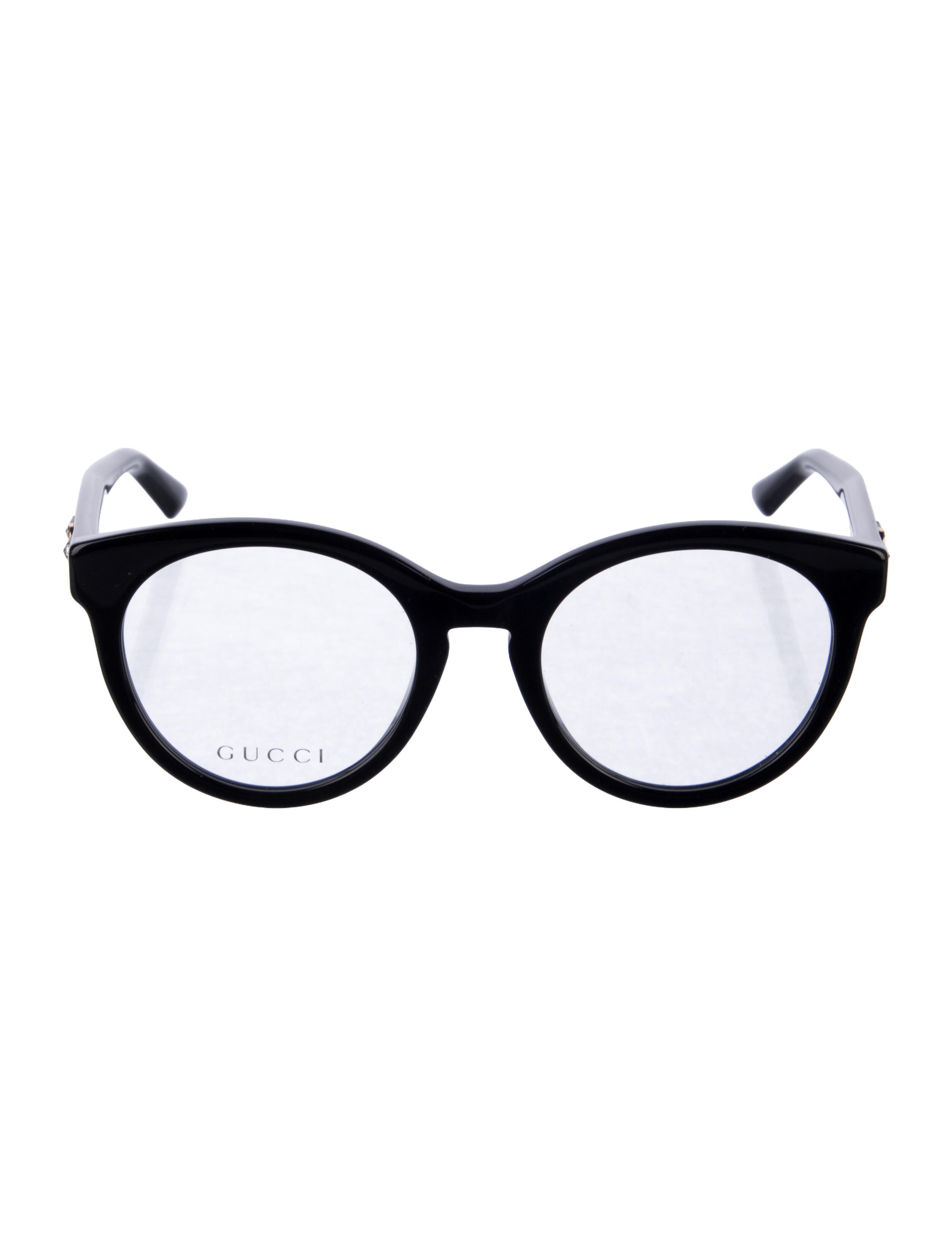 Gucci Web Accent Round Eyeglasses