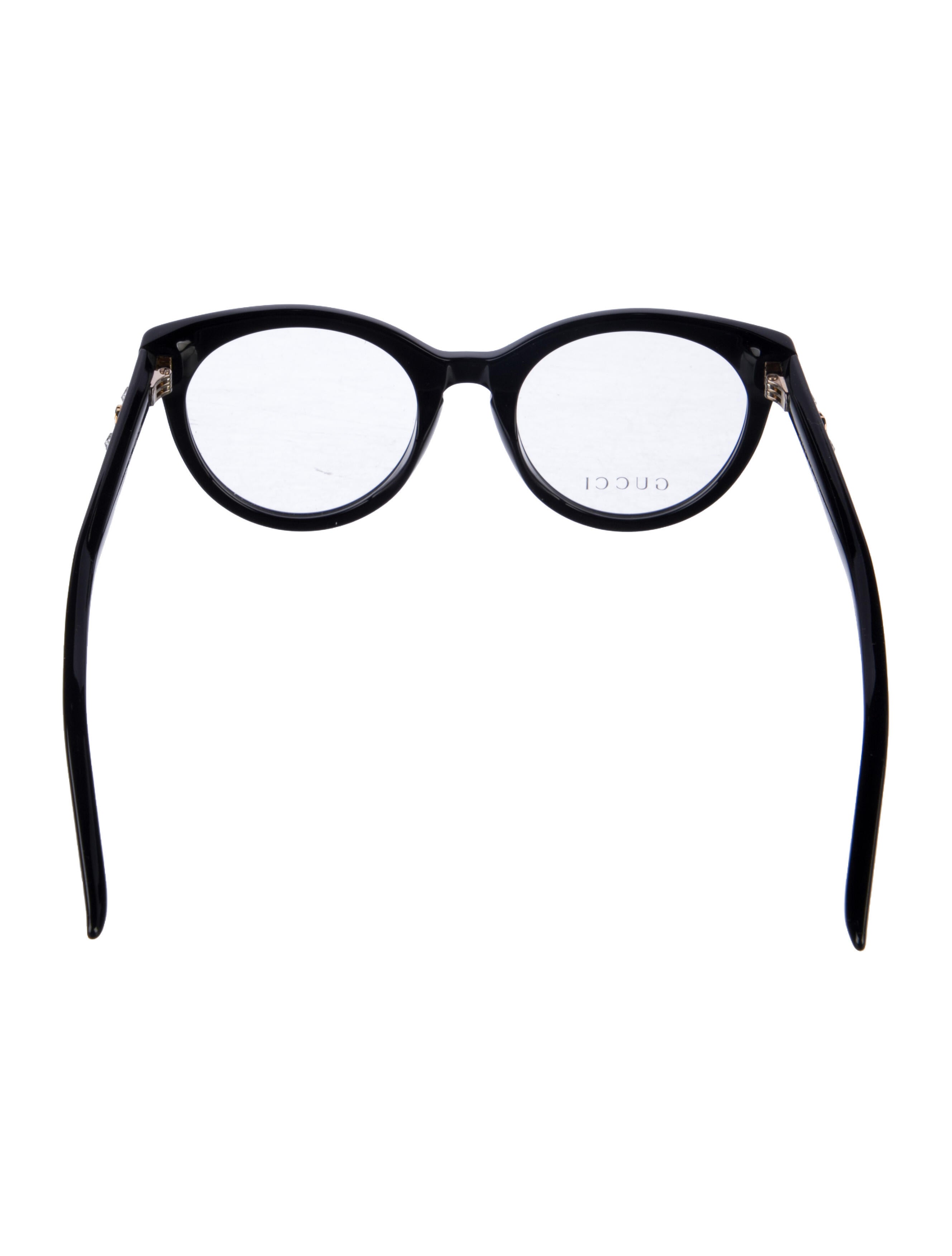 Gucci Web Accent Round Eyeglasses