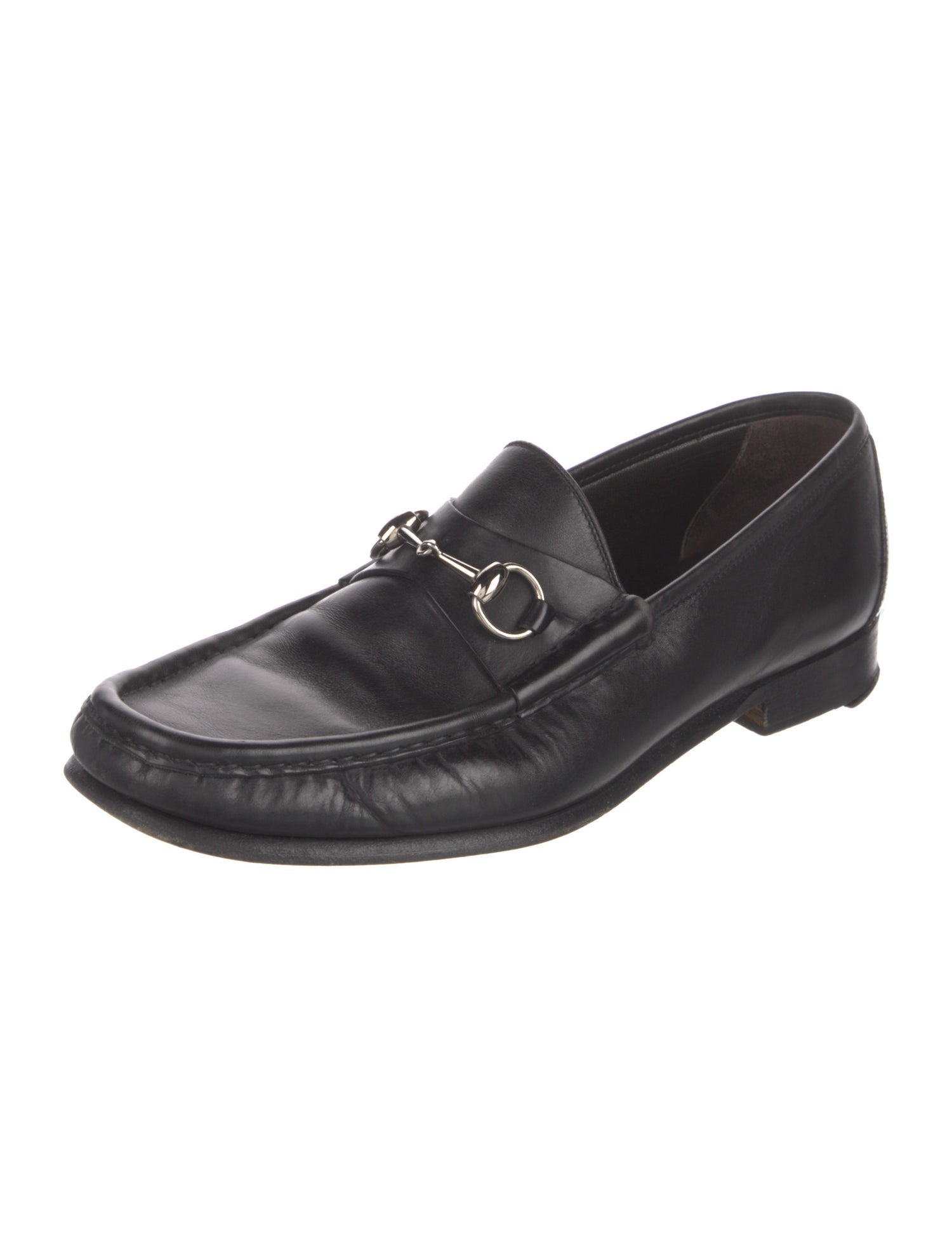 Gucci Horsebit Accent Leather Dress Loafers