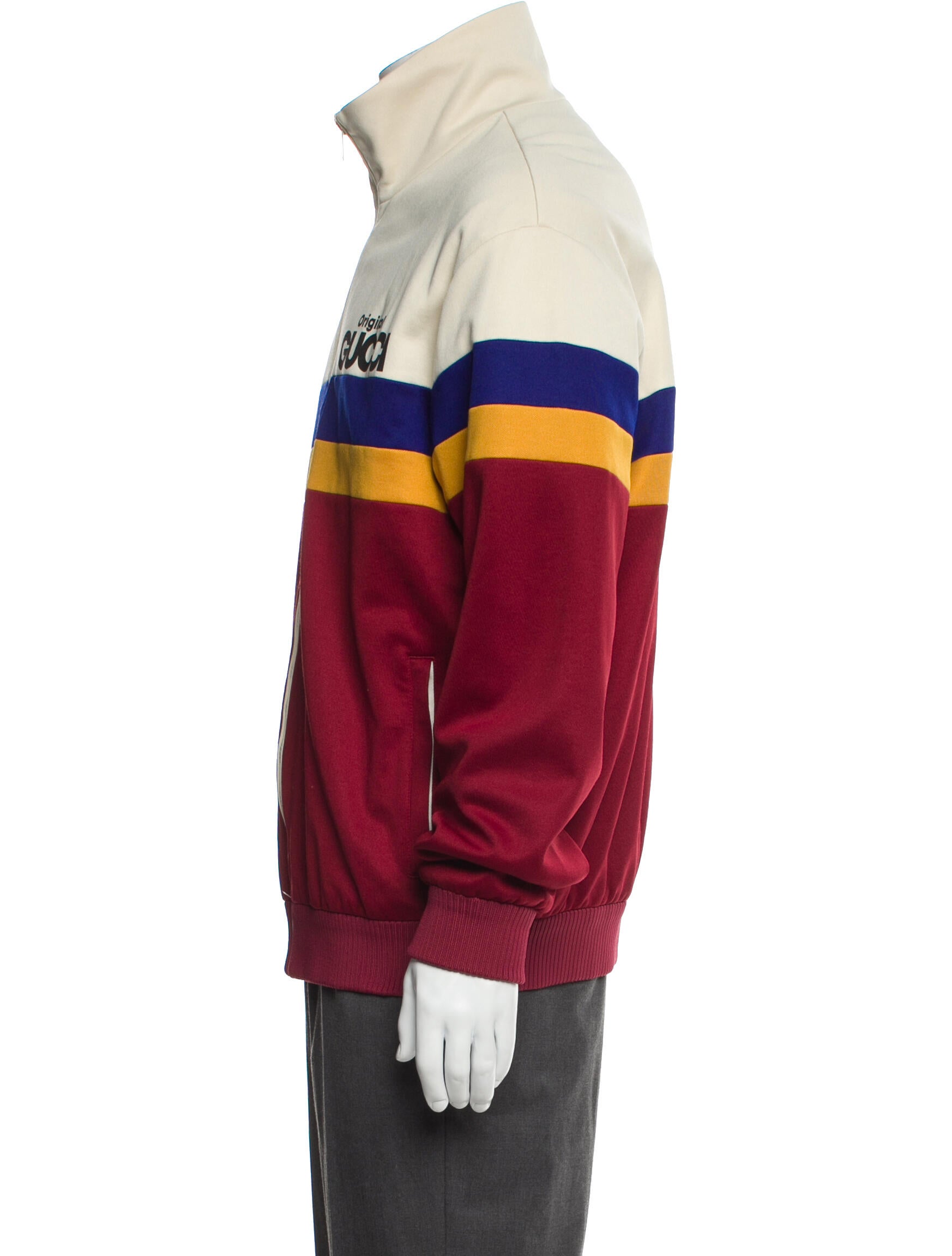 Gucci Web Accent Colorblock Pattern Windbreaker