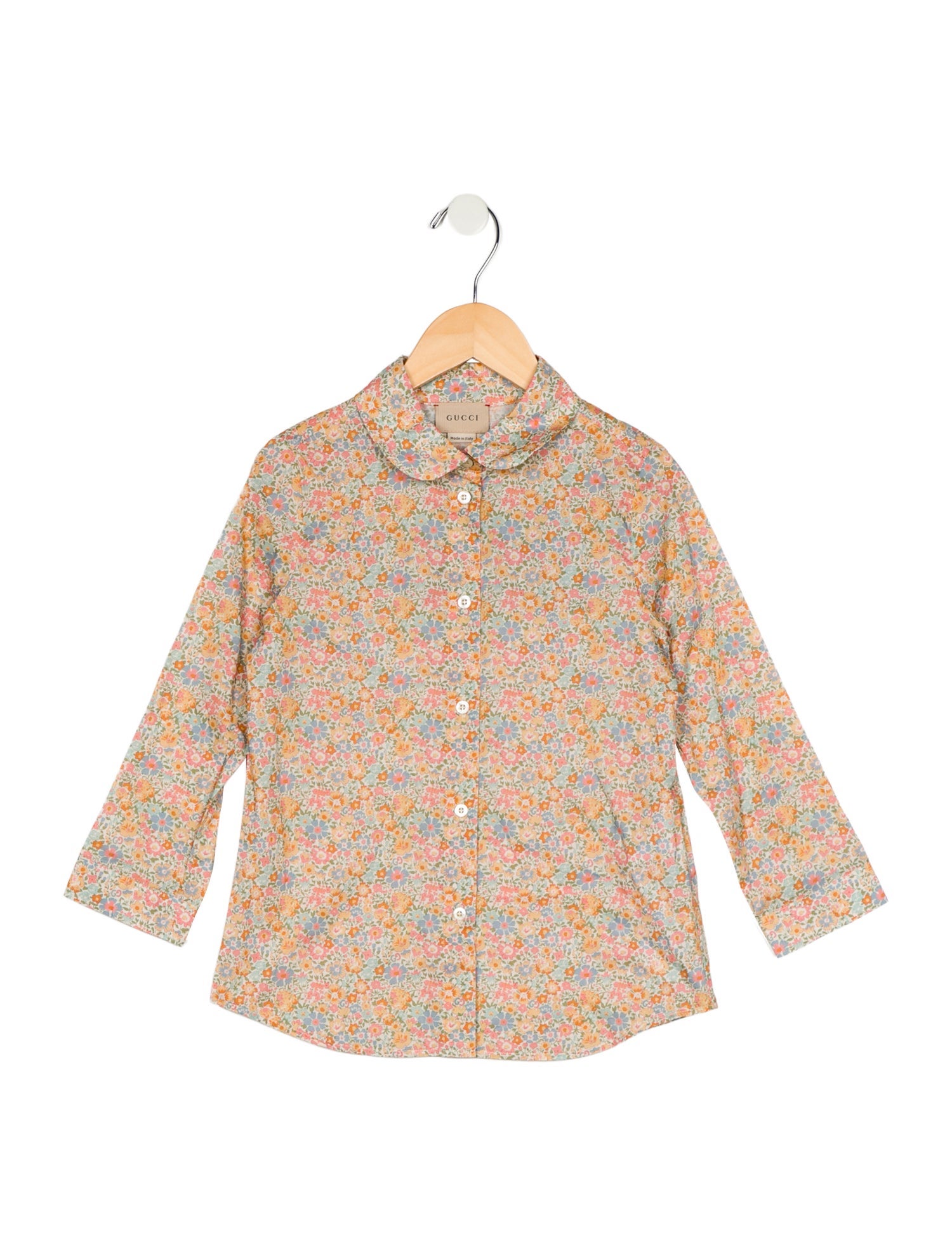 Gucci Girls Floral Button-Up Top