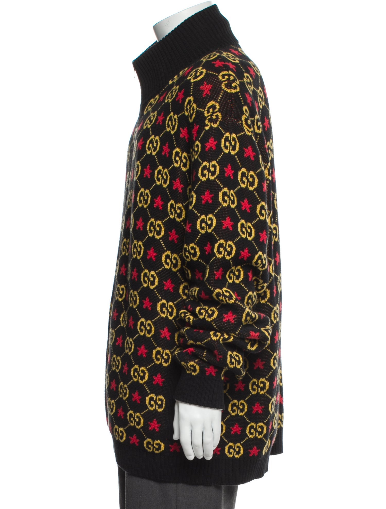 Gucci GG Logo Turtleneck Cardigan