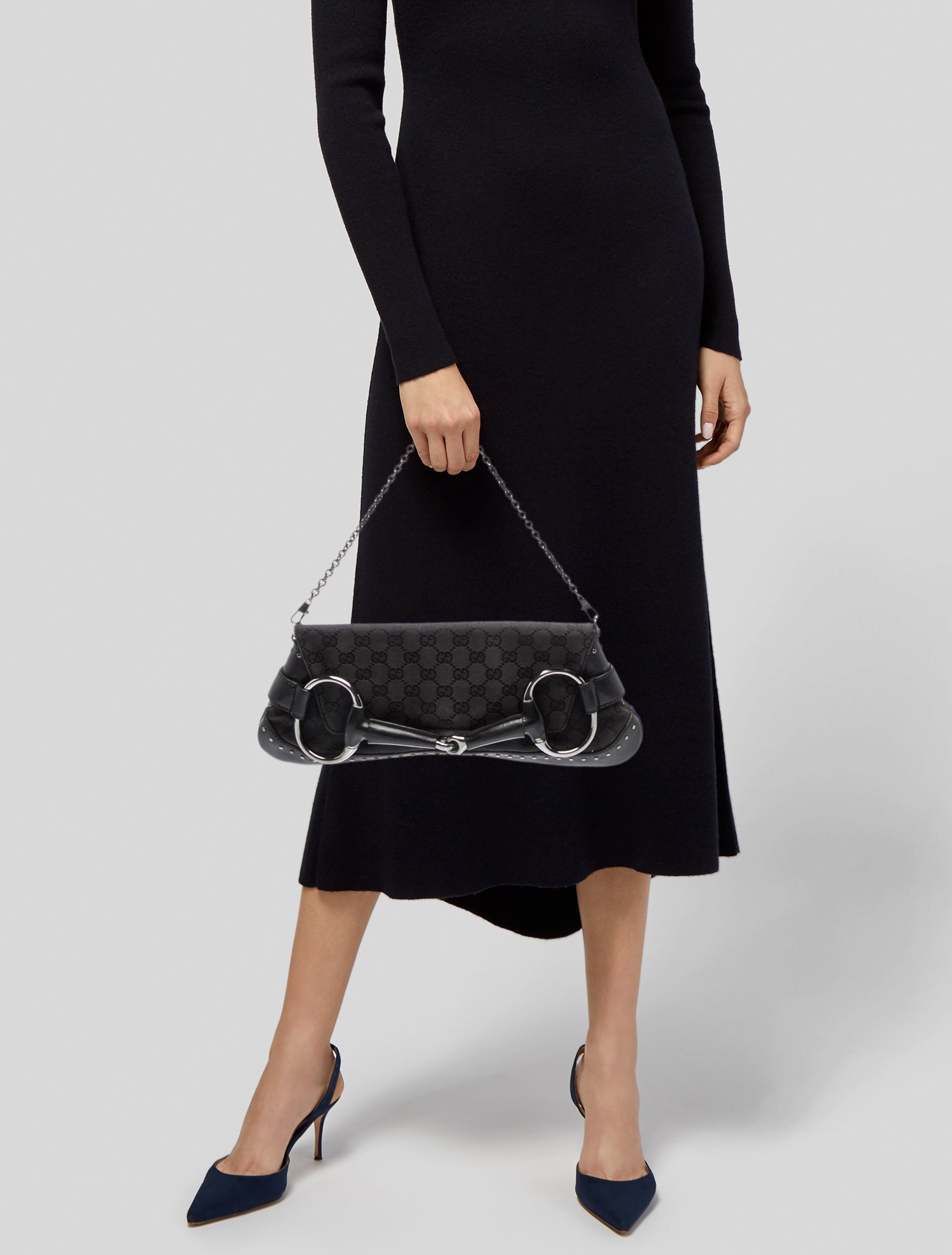 Gucci GG Canvas Horsebit Chain