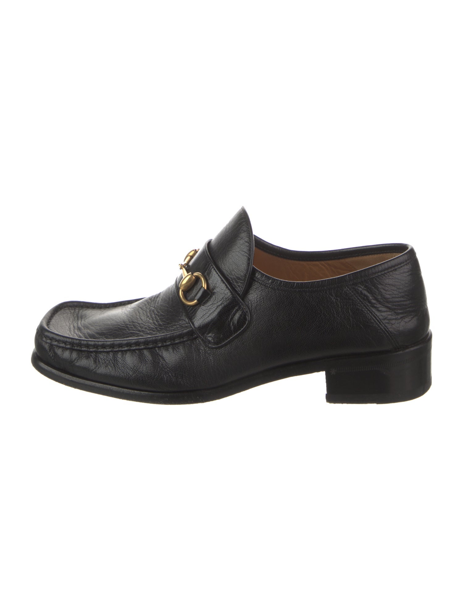 Gucci Horsebit Accent Leather Dress Loafers