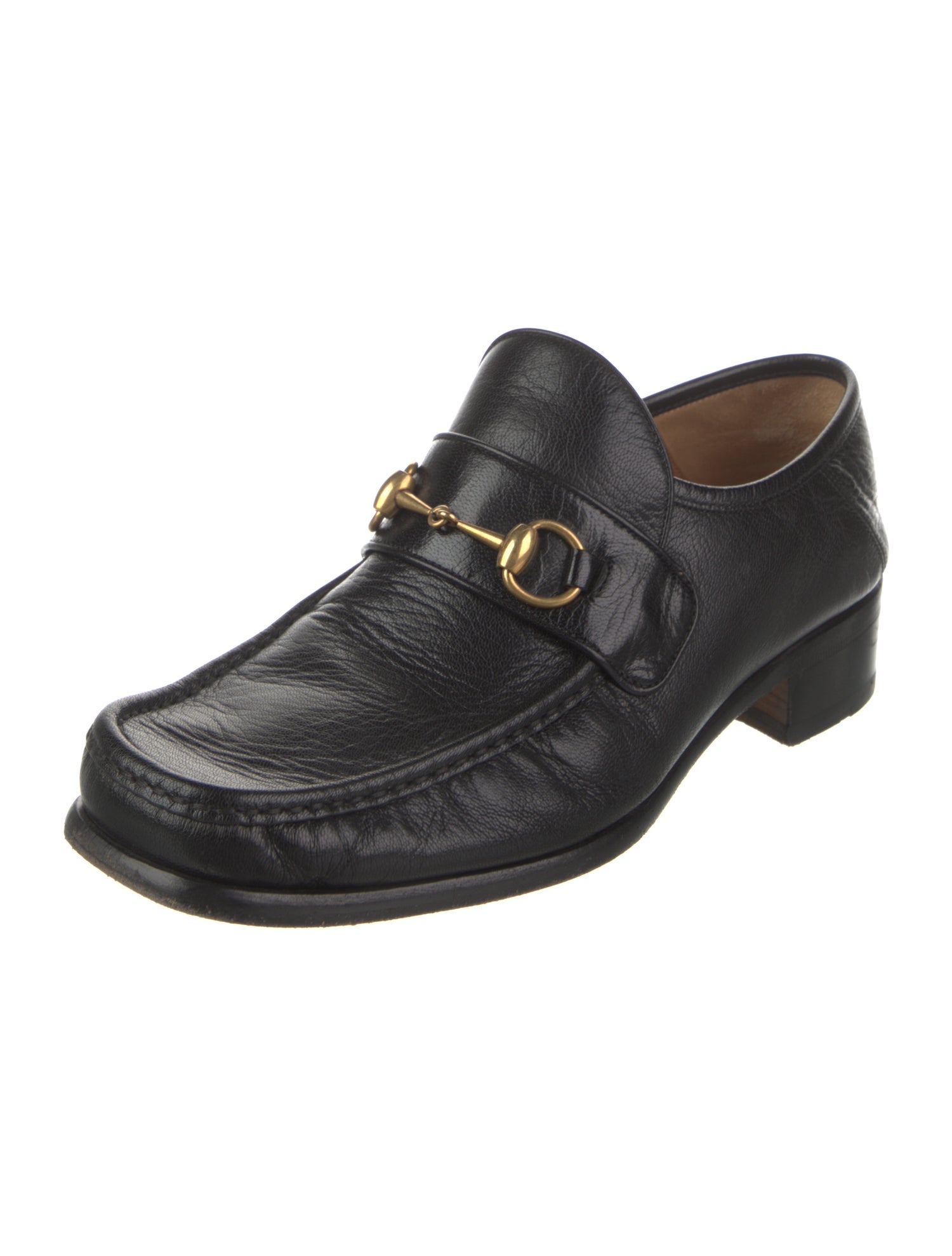 Gucci Horsebit Accent Leather Dress Loafers